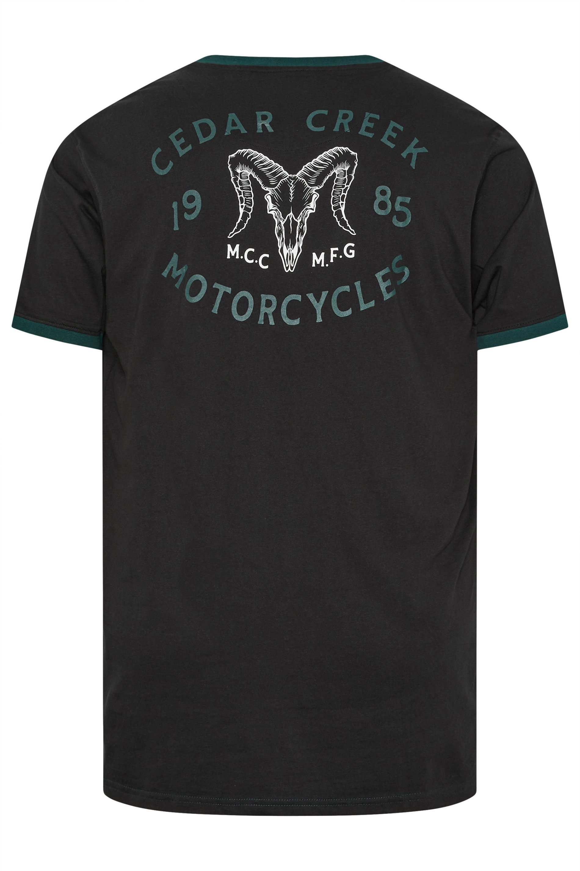 KAM Big & Tall Black 'Cedar Creek' Reverse T-Shirt | BadRhino 5