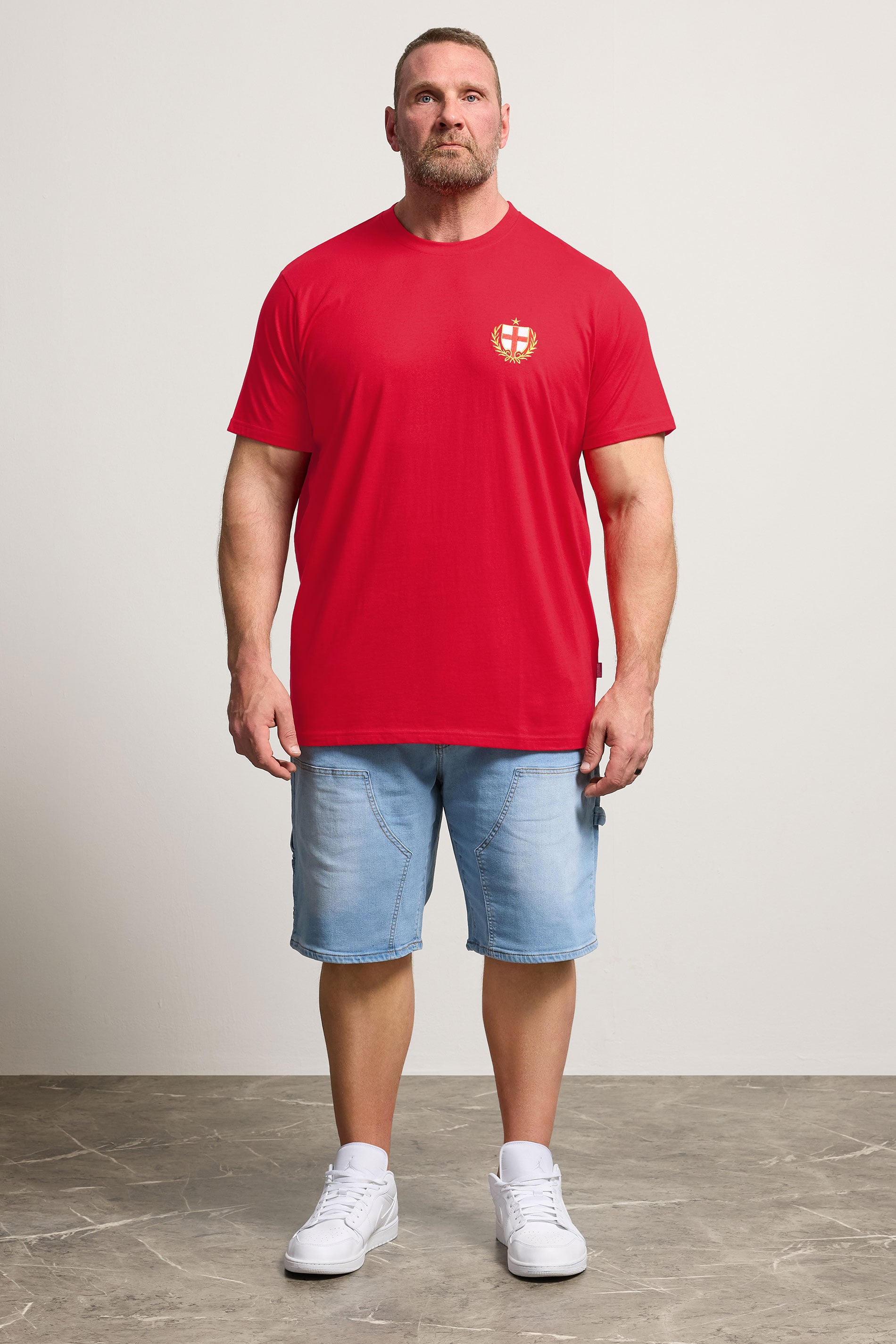 BadRhino Big & Tall Red England Crest T-Shirt | BadRhino 4