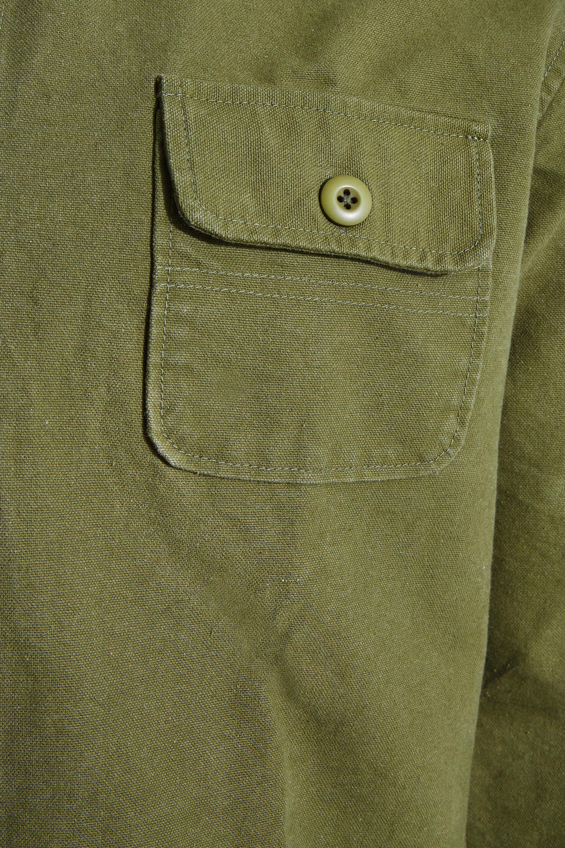 BadRhino Big & Tall Khaki Green Twill Overshirt Jacket | BadRhino