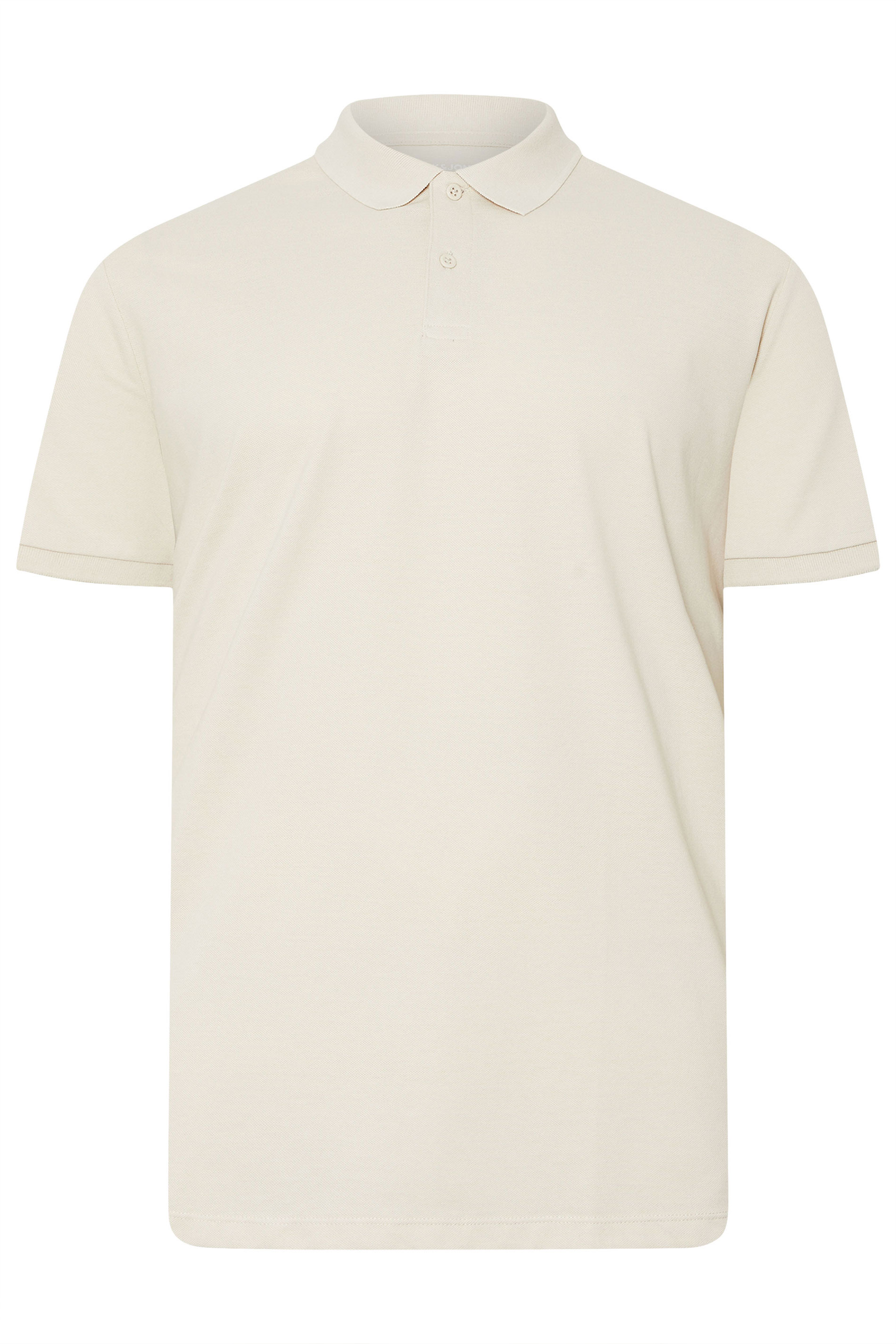 JACK & JONES Big & Tall 3 PACK Sage Green & Moonbeam White Polo shirts | BadRhino 7