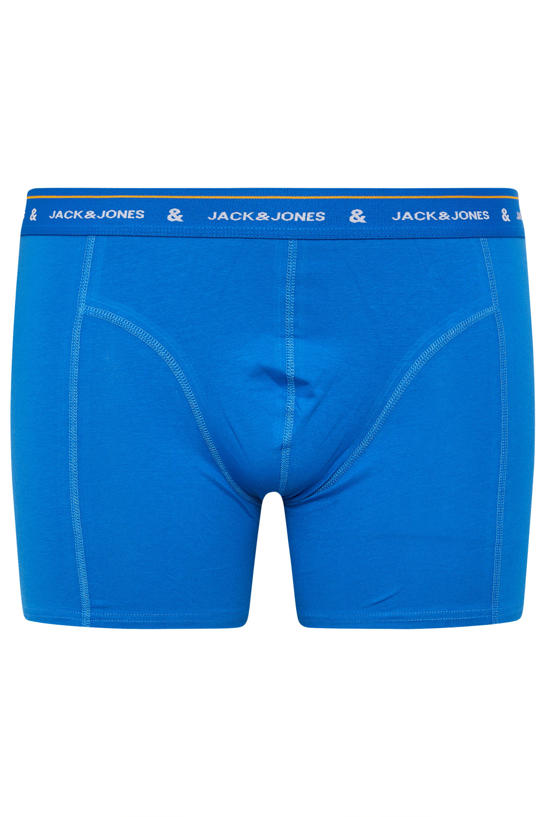 JACK & JONES Big & Tall 5 PACK Light Blue & Black Boxers | BadRhino 8