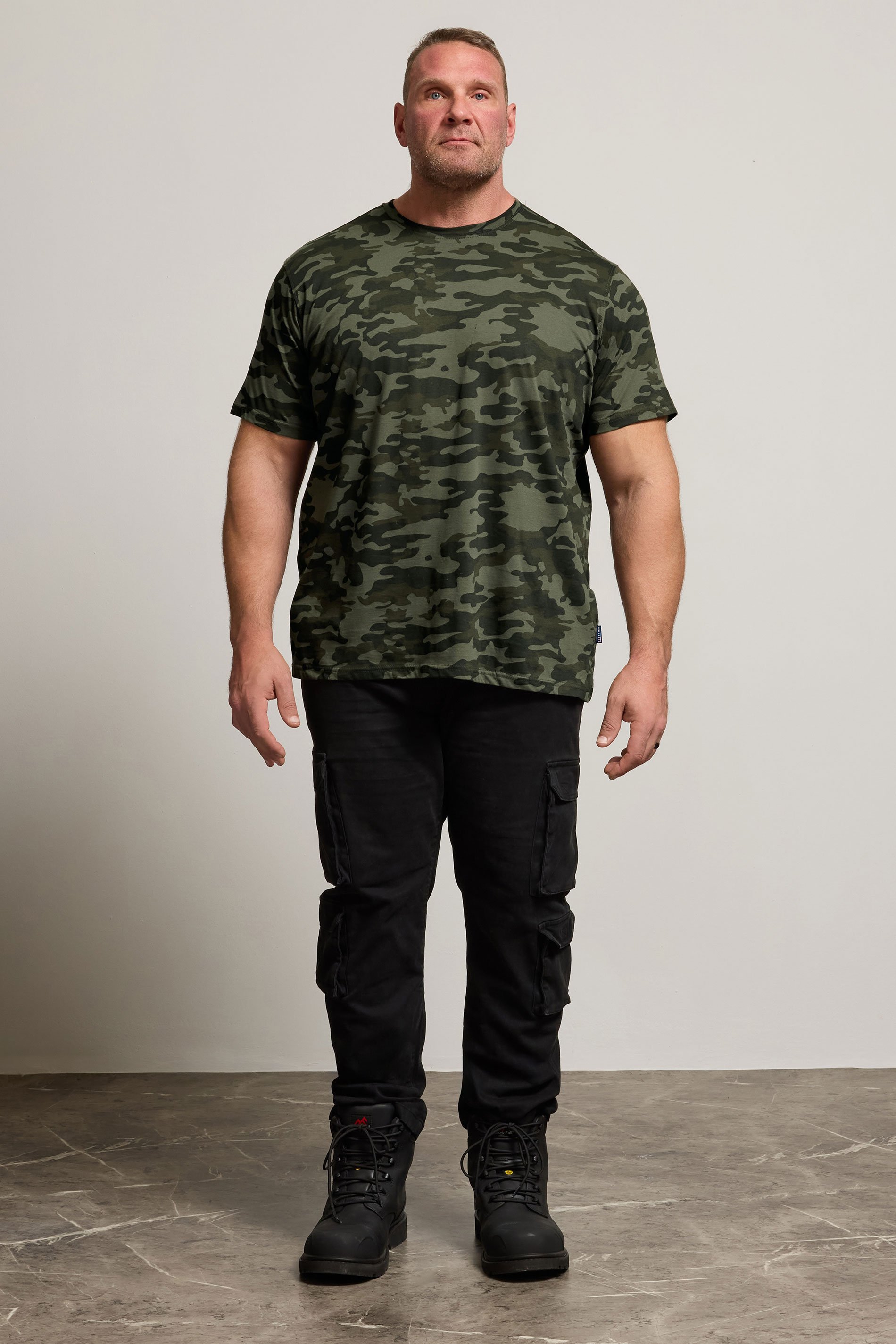 BadRhino Green Camo Print Crew Neck T-Shirt | BadRhino 3