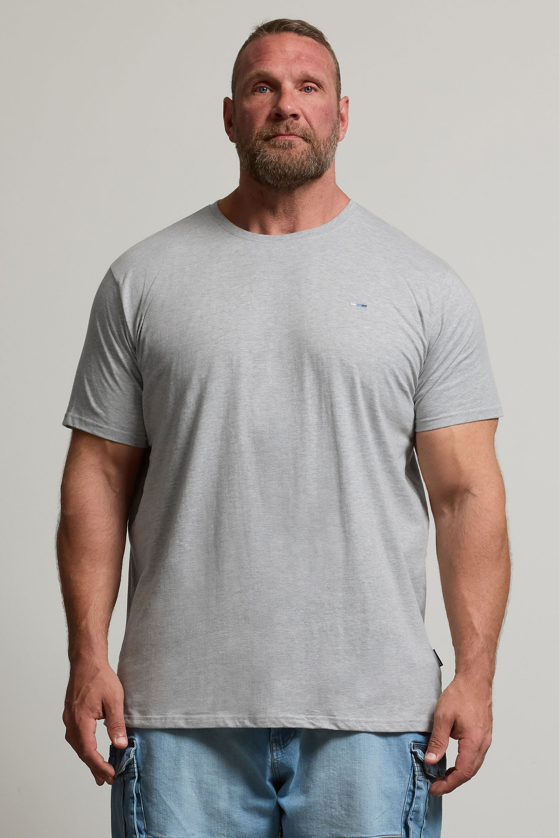 BadRhino Big & Tall Light Grey Extra Long Core T-Shirt | BadRhino 1