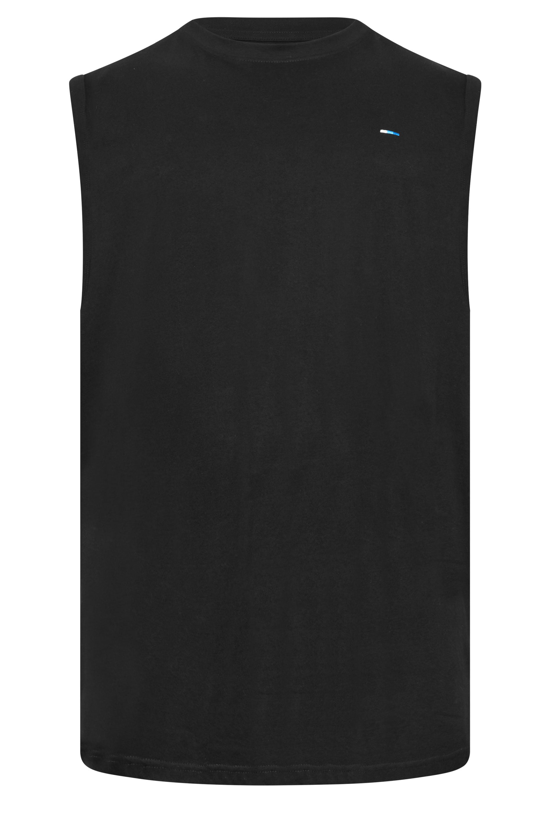 BadRhino Big & Tall 5 Pack Charcoal/Green/White/Navy/Black Extra Long Plain Vest Top | BadRhino 6