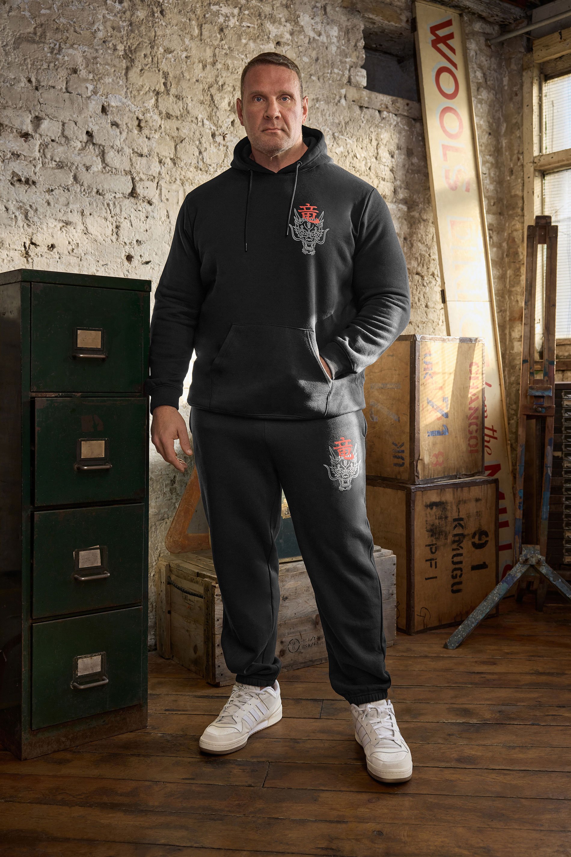 BadRhino Big & Tall Black Dragon Graphic Hoodie | BadRhino 2