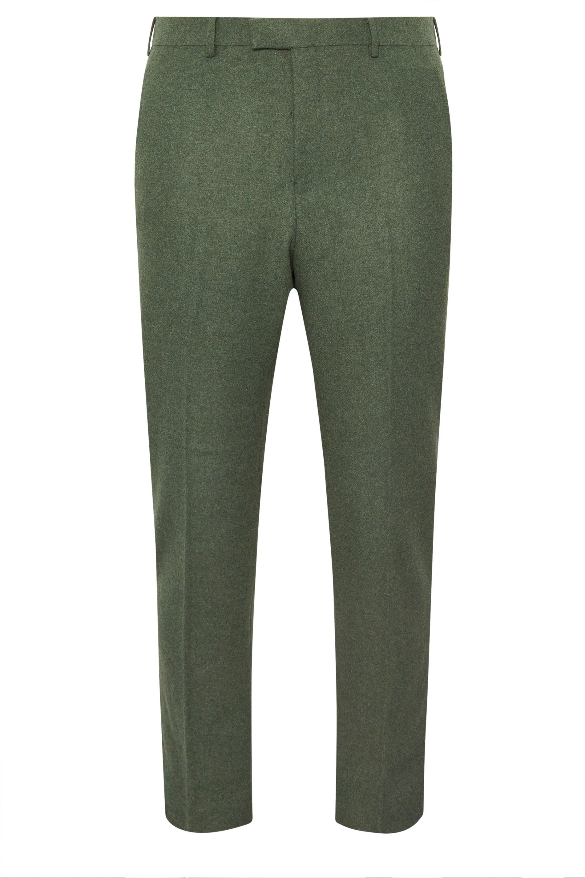 BadRhino Tailoring Big & Tall Green Tweed Suit Trouers | BadRhino 6