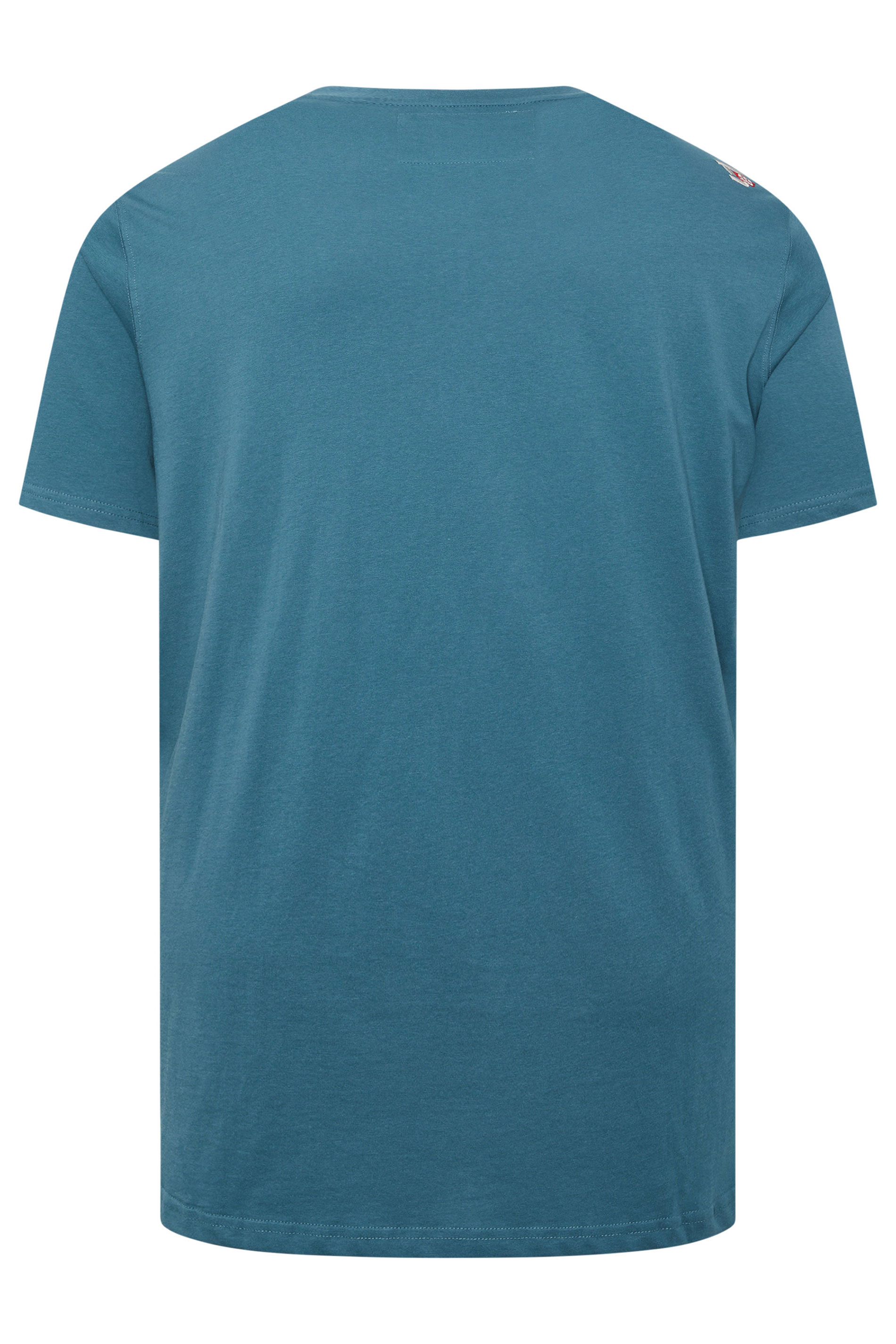 D555 Big & Tall Teal Blue Summer Beach Print T-Shirt | BadRhino 4