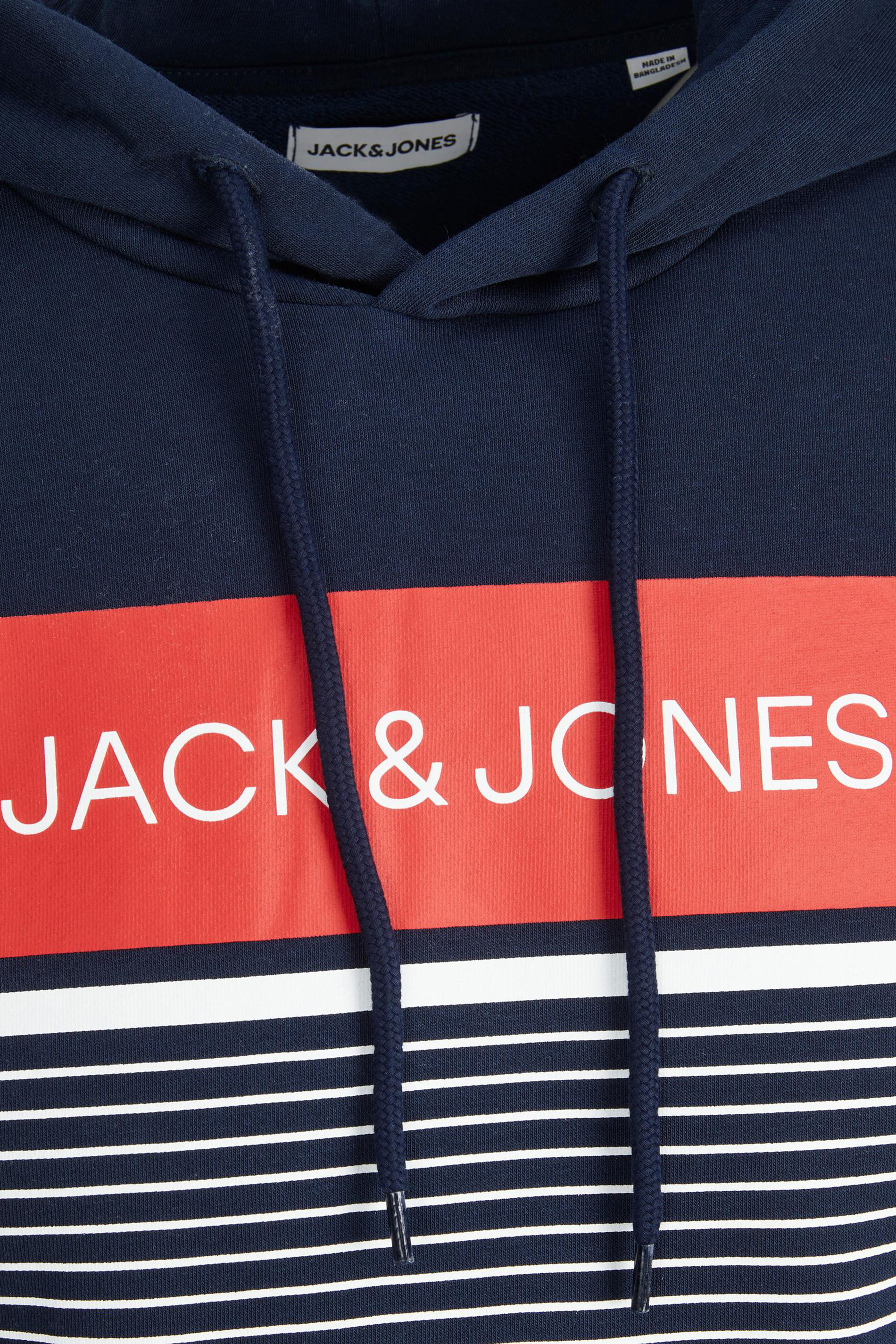 JACK & JONES Male Hoodie Logo, Insignia Blue/REG FIT, XS: : Moda