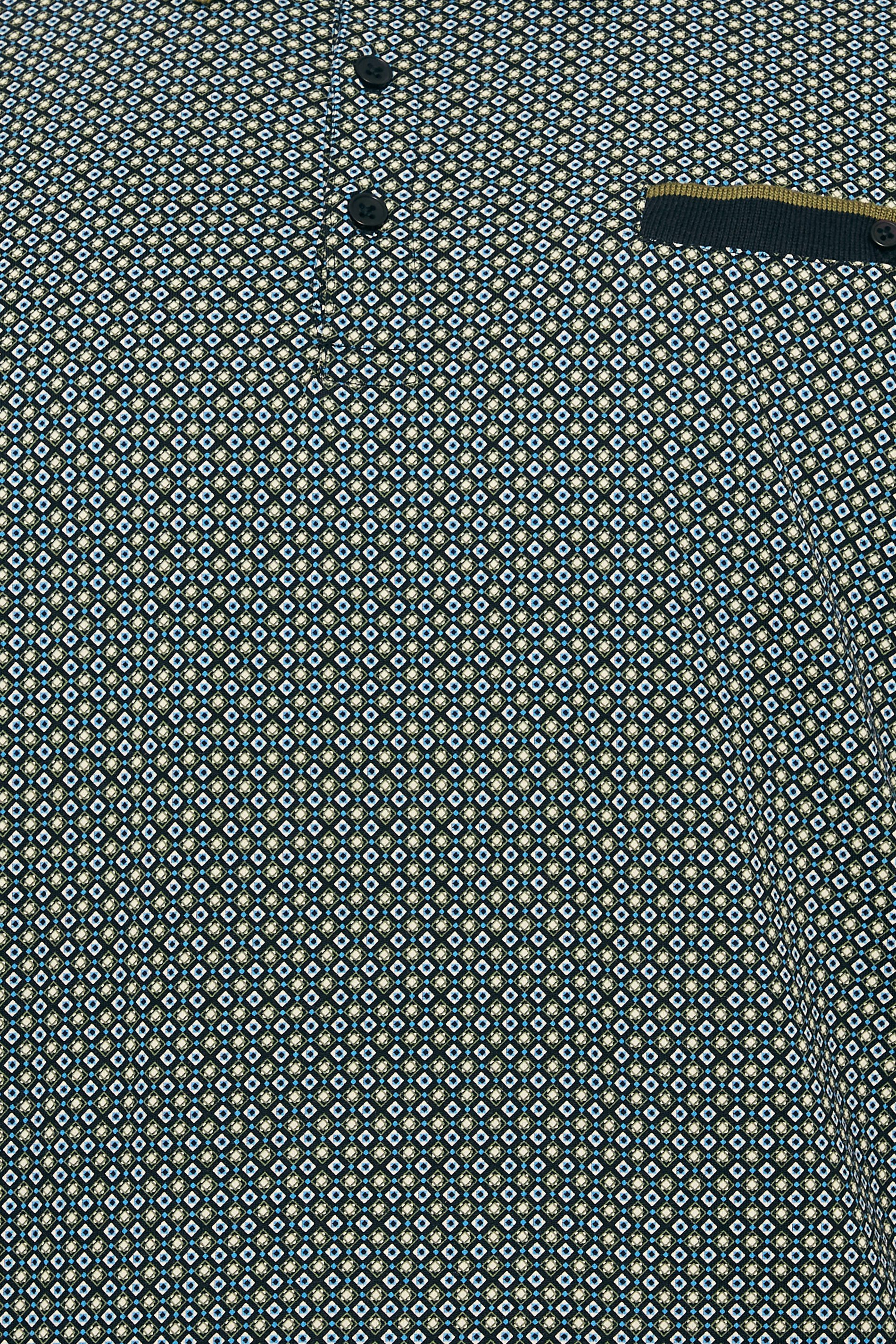 ESPIONAGE Big & Tall Navy Blue & Green Contrast Polo Shirt | BadRhino 2