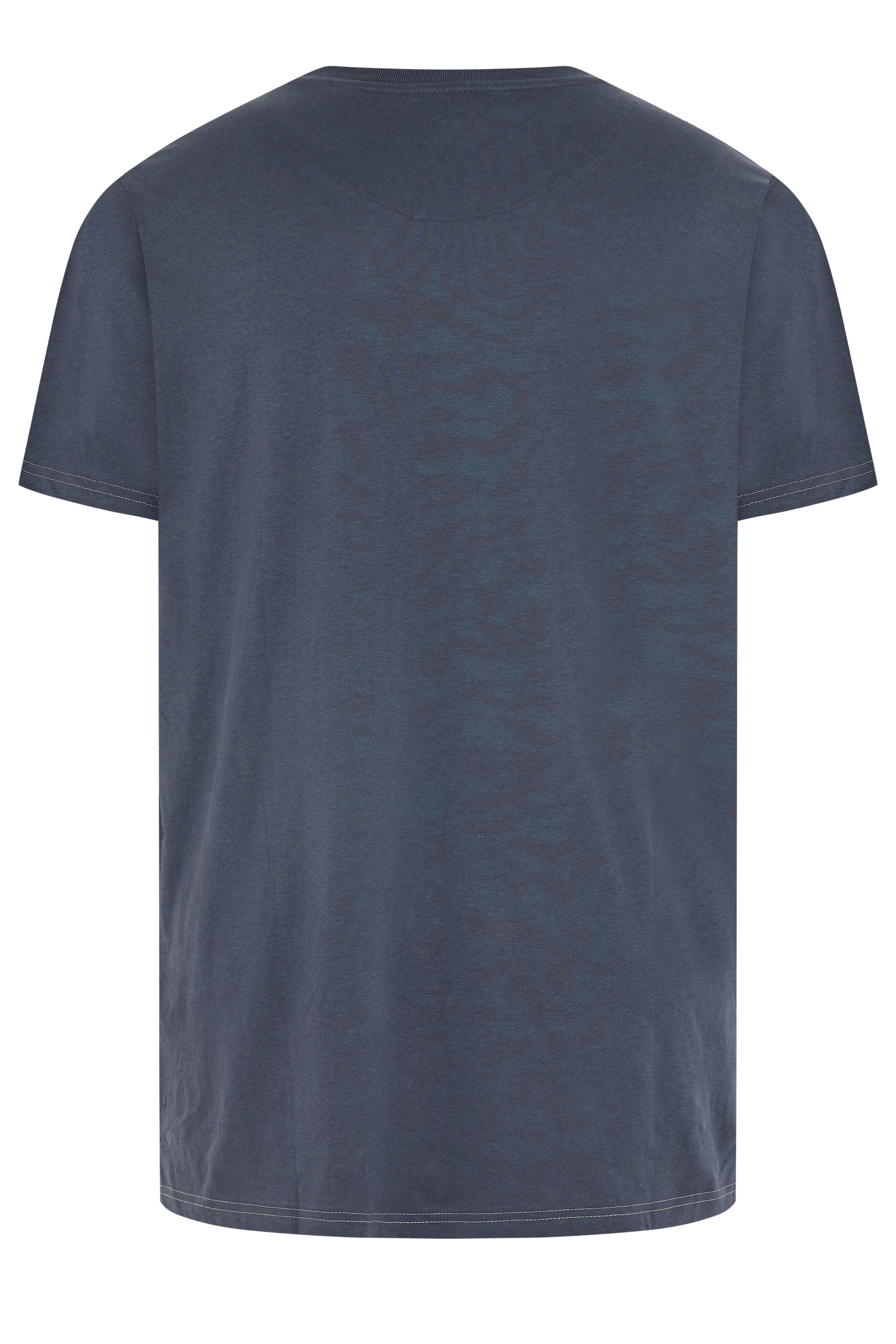 KAM Big & Tall Navy Blue Skull Graphic T-Shirt | BadRhino 2