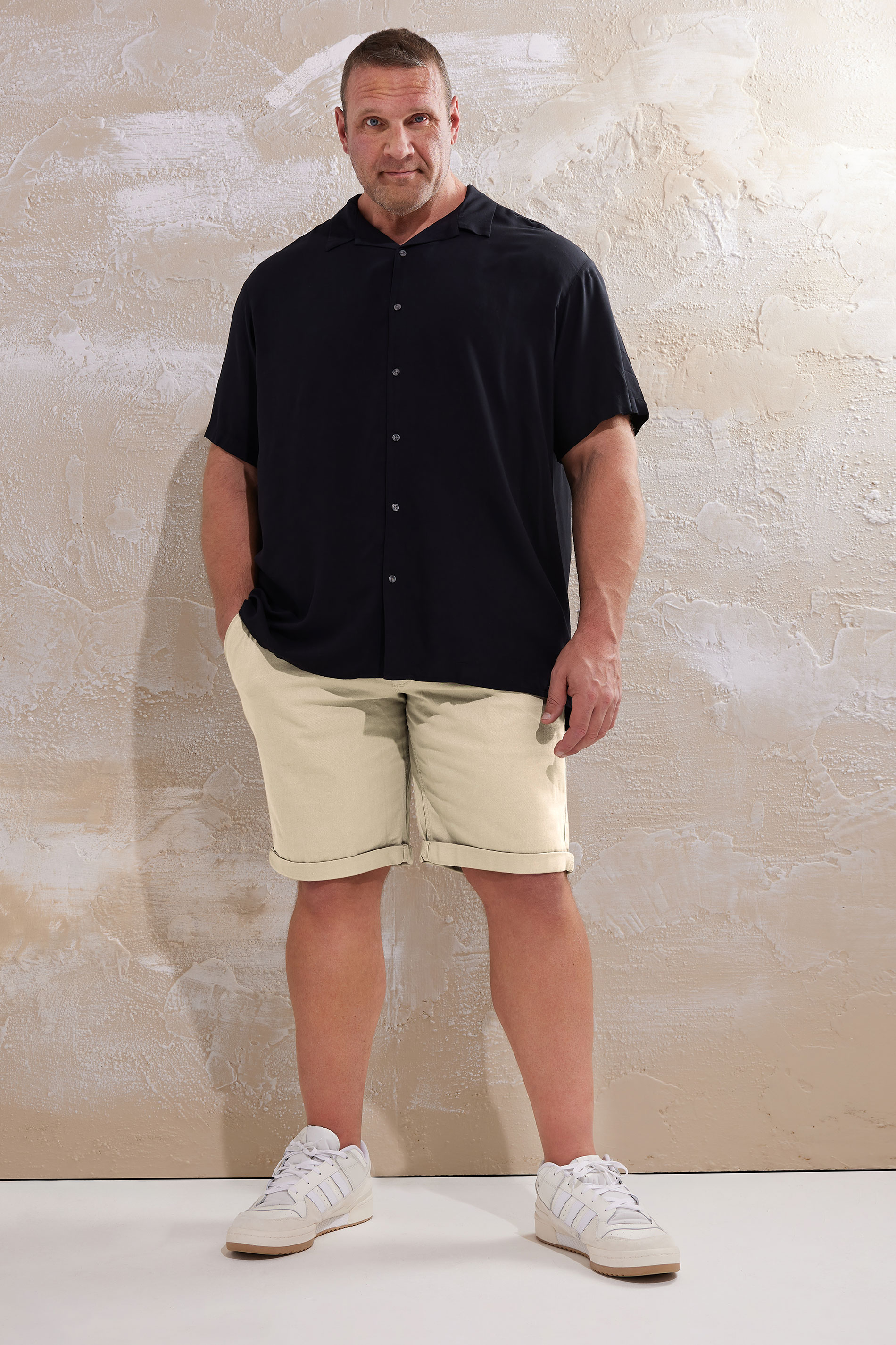 JACK & JONES Big & Tall Crockery Brown Chino Shorts | BadRhino 2