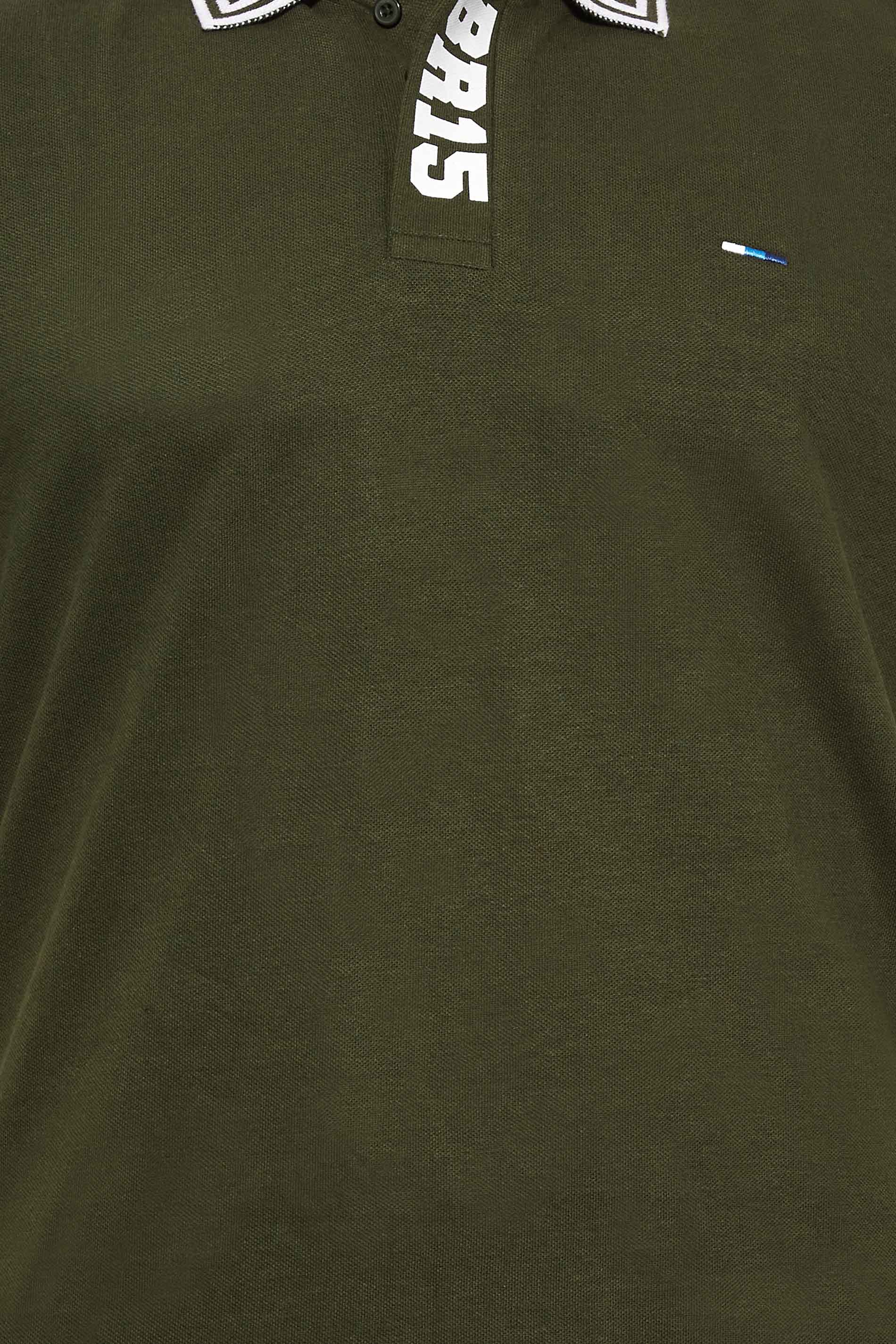 BadRhino Big & Tall Khaki Green BR15 Placket Polo Shirt | BadRhino 2