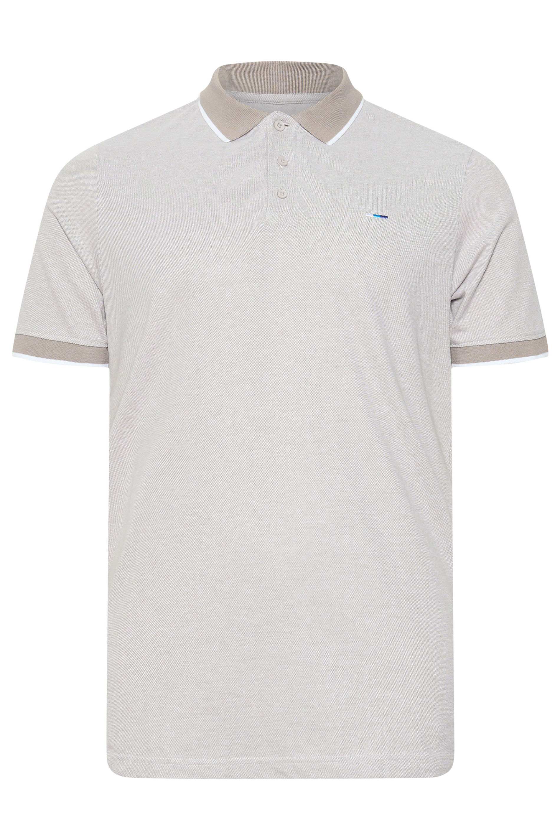 BadRhino Big & Tall Beige Brown Birdseye Polo Shirt | BadRhino 5