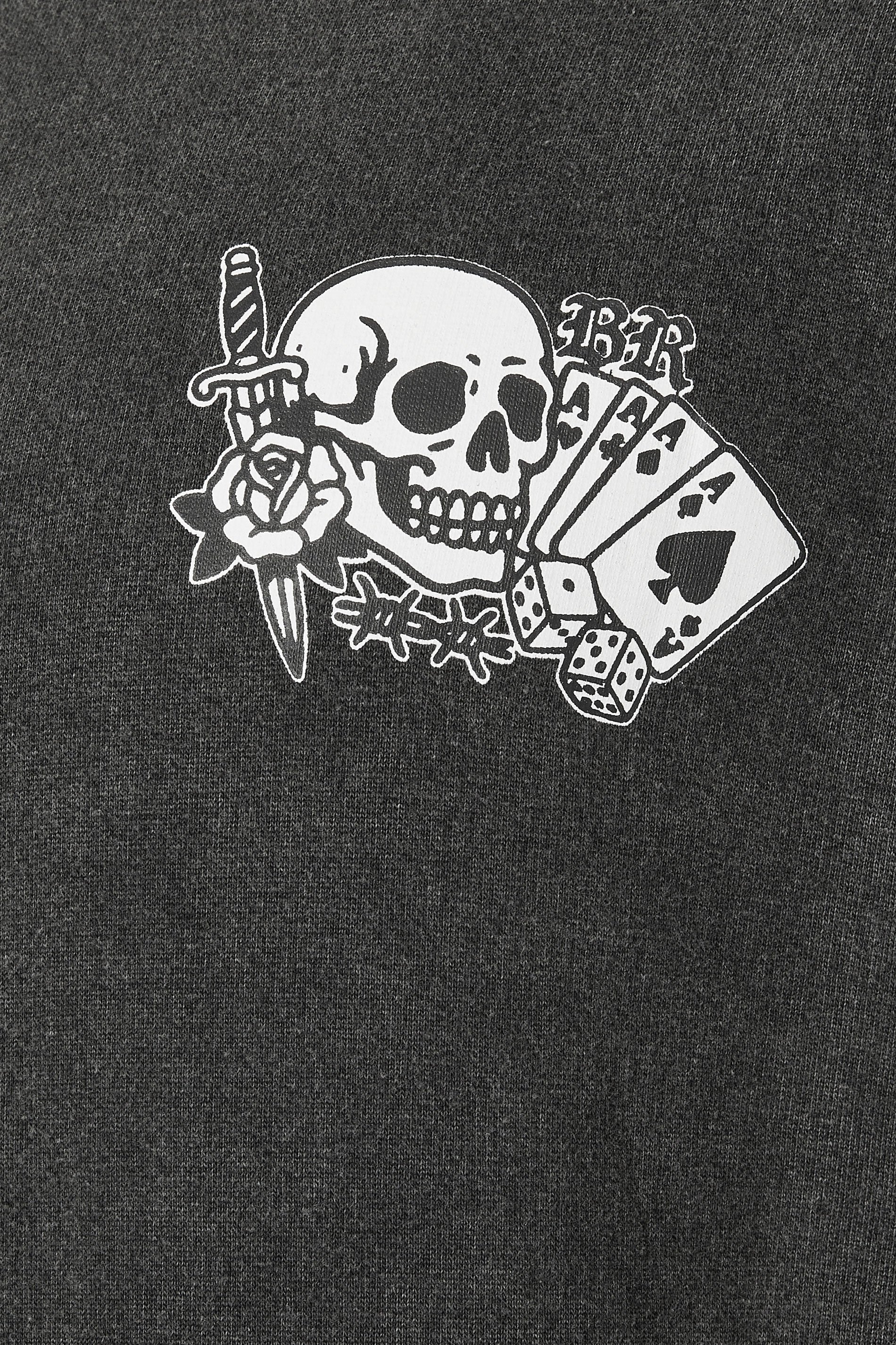 BadRhino Big & Tall Black Sun Bleached Tattoo Graphic Hoodie | BadRhino 3