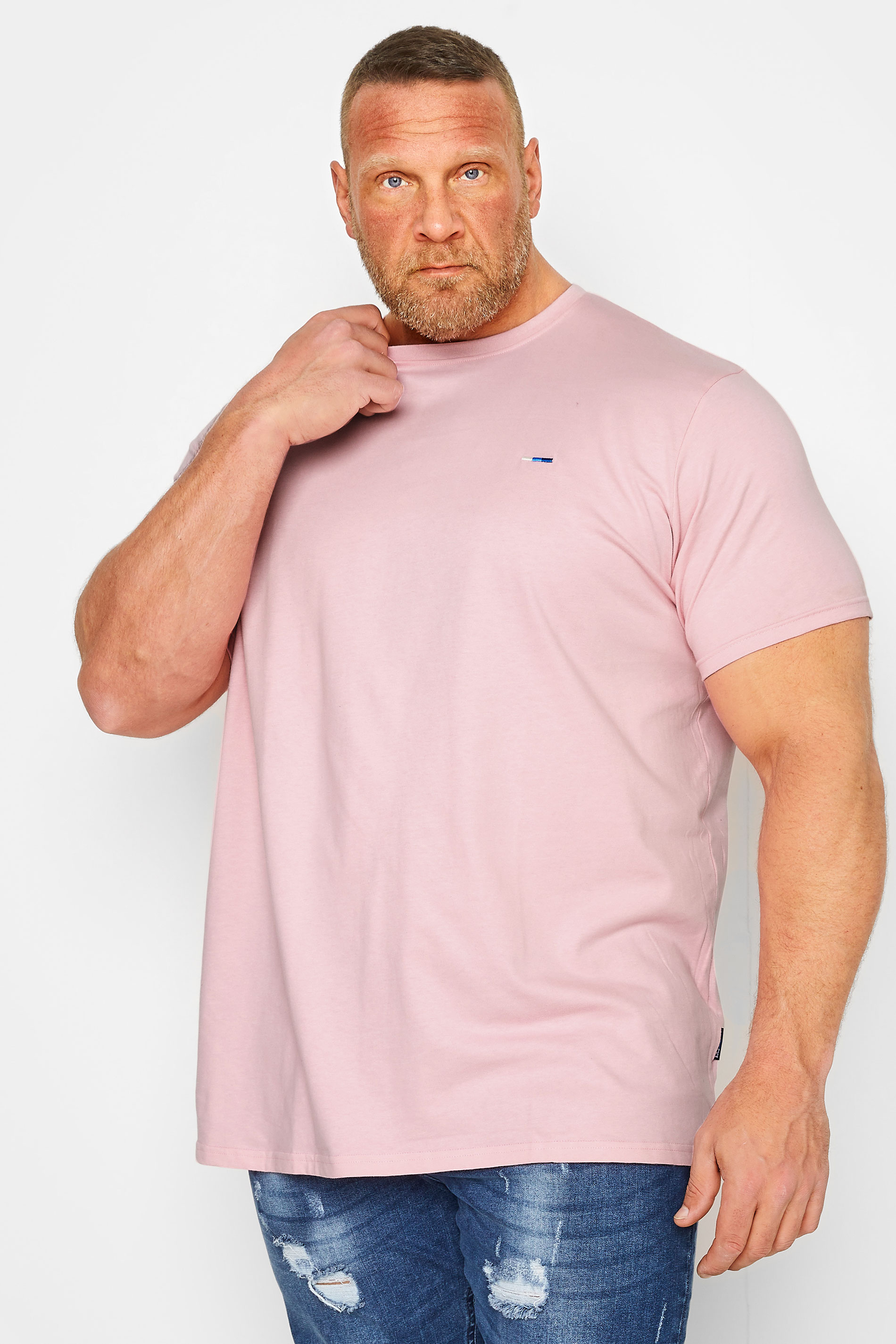 BadRhino Big & Tall Light Pink Core T-Shirt | BadRhino 1