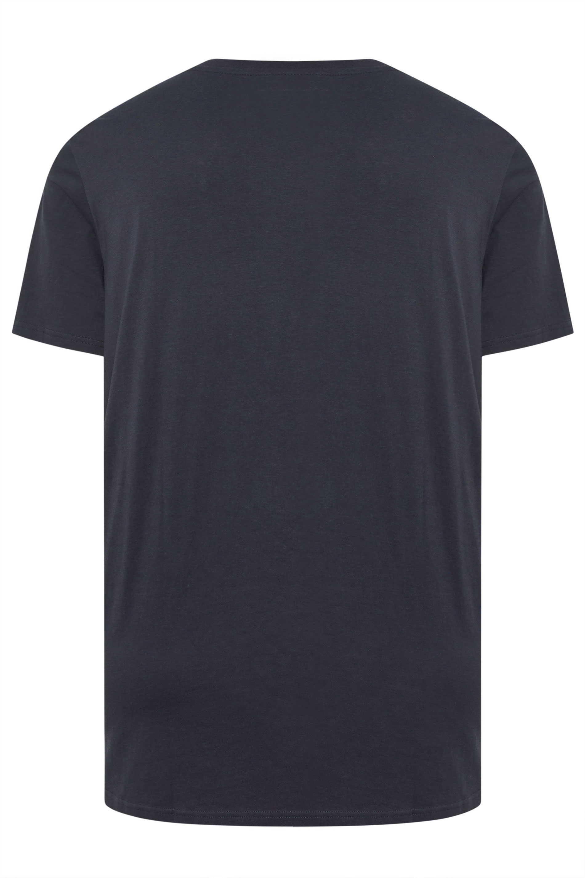 JACK & JONES Big & Tall Dark Navy Blue Slogan T-Shirt | BadRhino 4