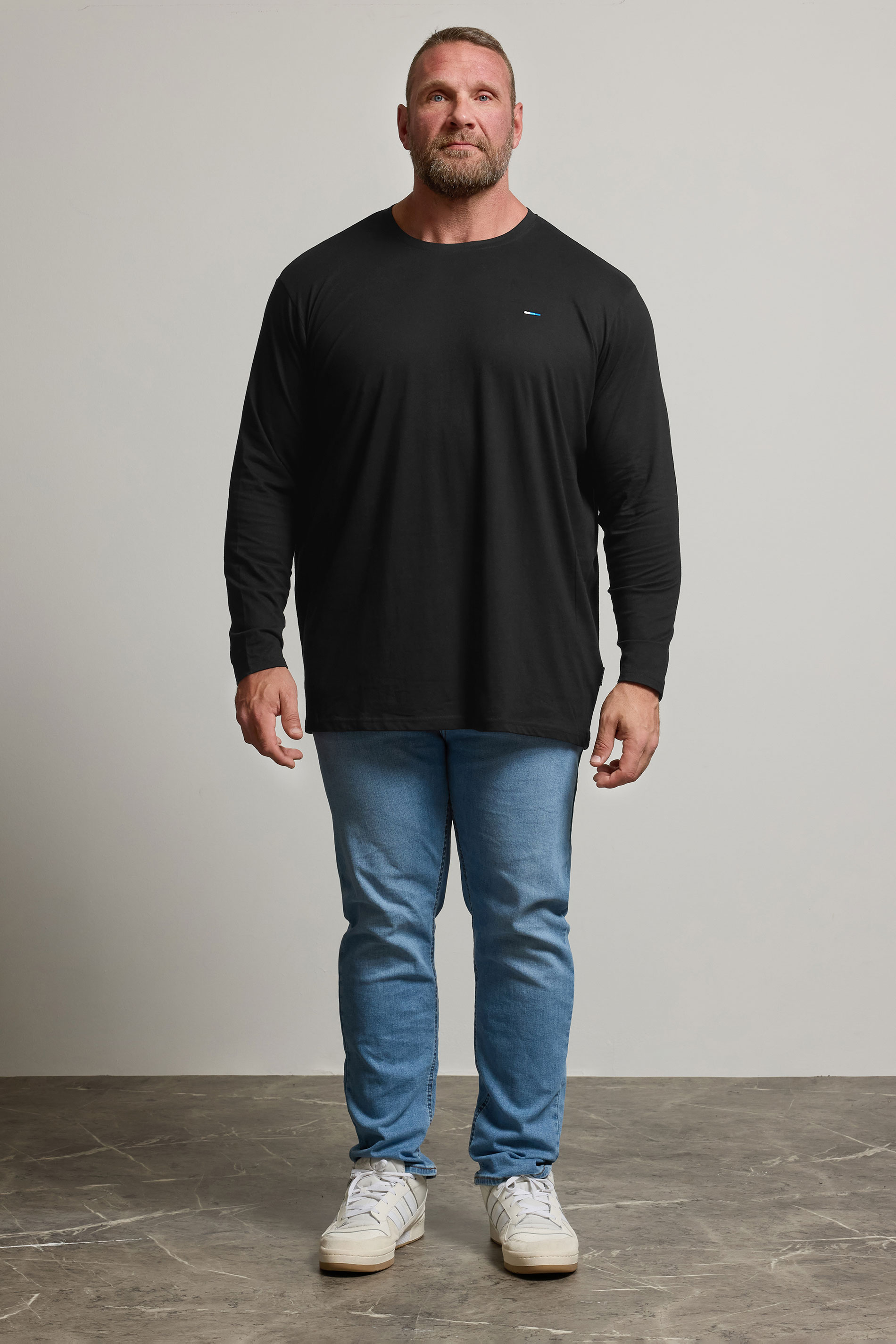 BadRhino Big & Tall Black Extra Long Core Long Sleeve T-Shirt | BadRhino 2