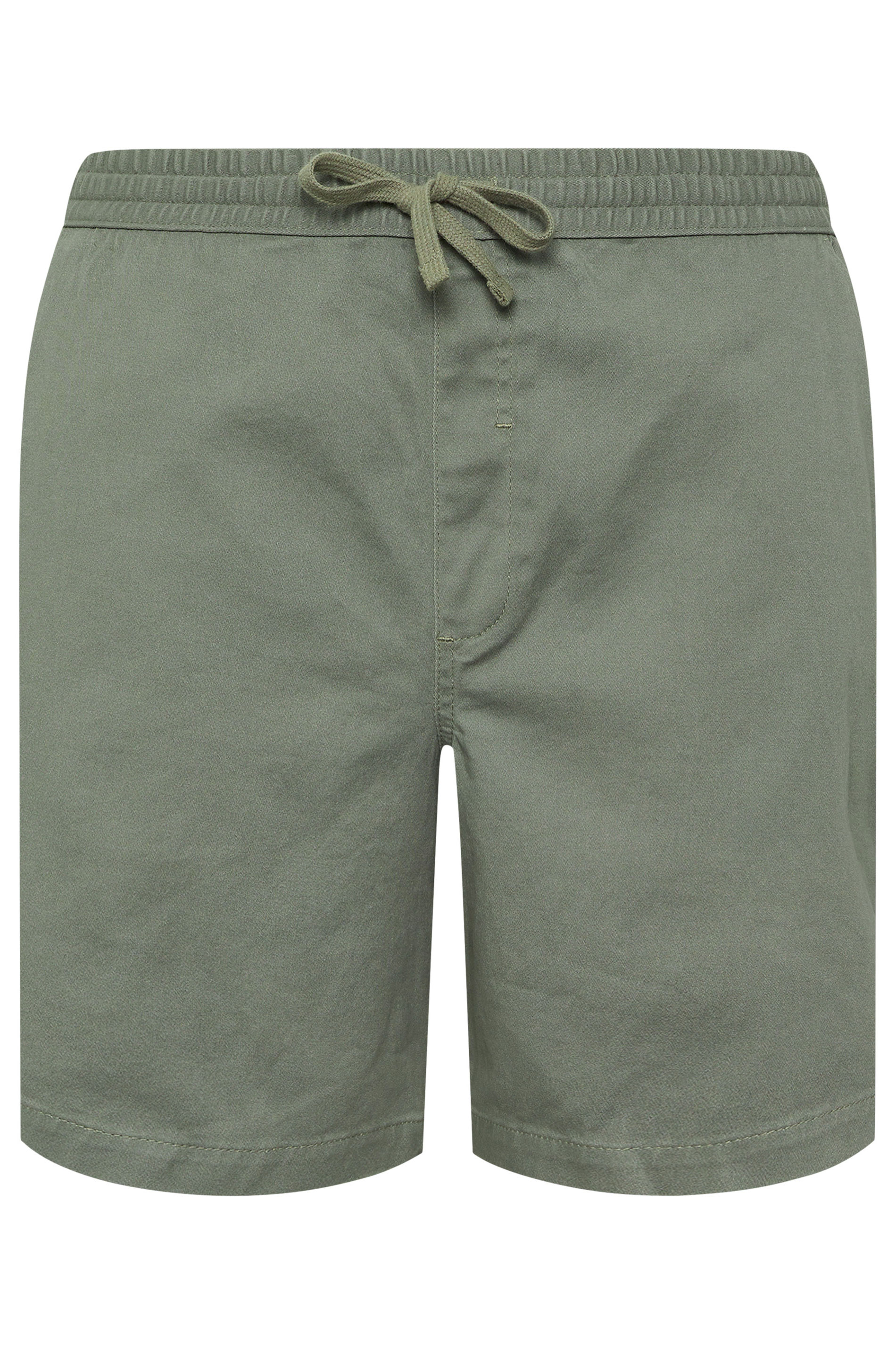 BadRhino Big & Tall Sage Green Stretch Elasticated Waist Chino Shorts | BadRhino 7