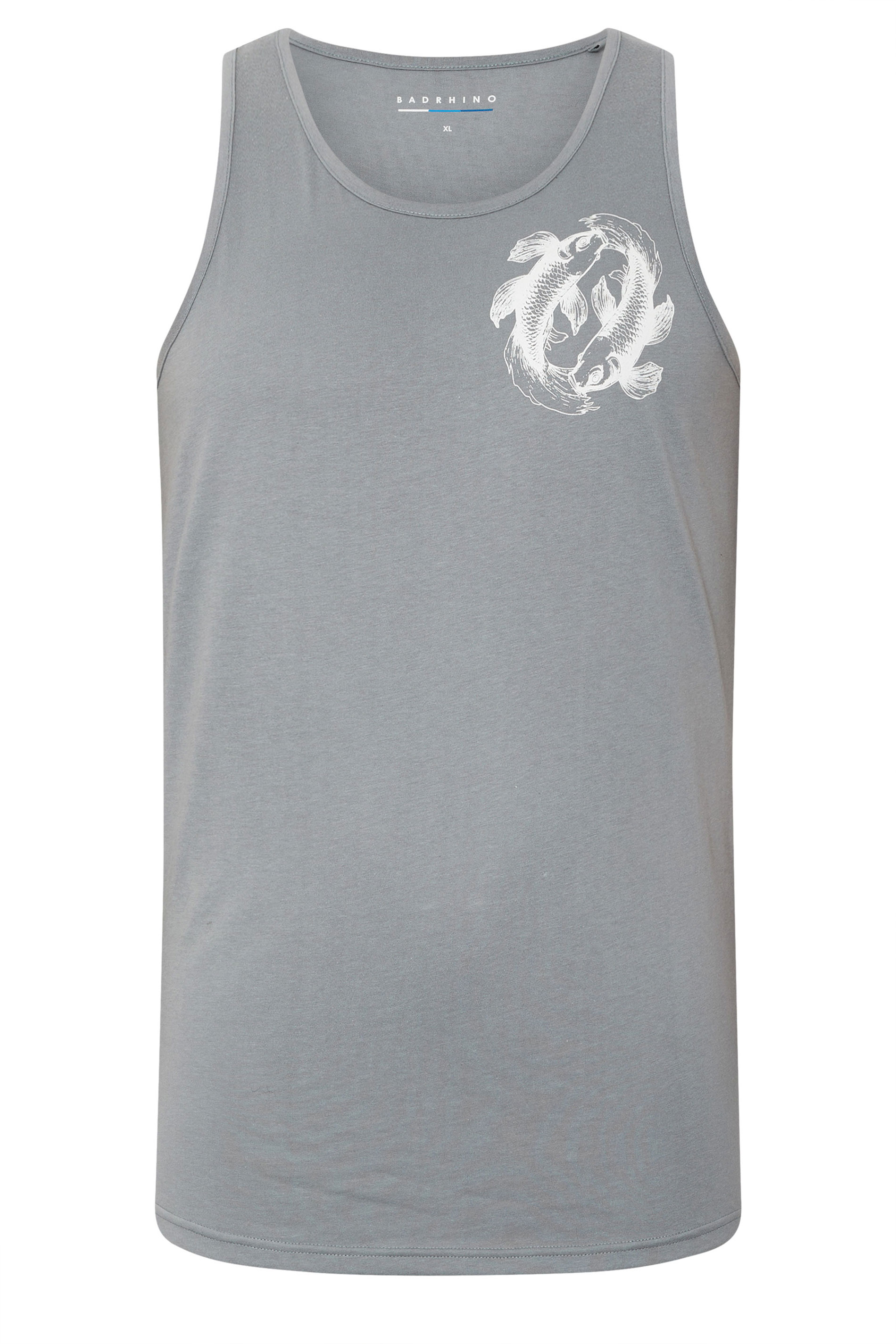 BadRhino Big & Tall Blue Koi Carp Graphic Vest Top | BadRhino 6