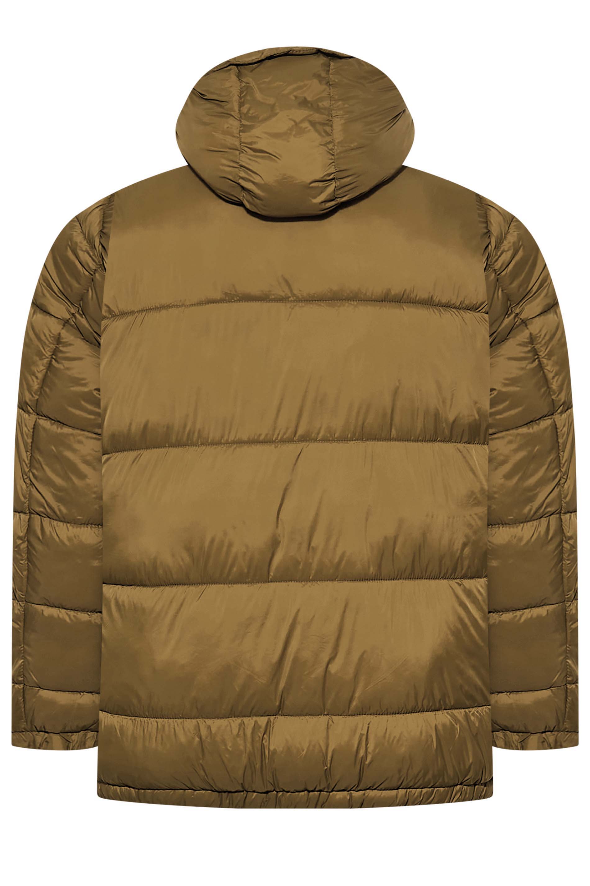 BLEND Big & Tall Brown Padded Puffer Coat | BadRhino 3