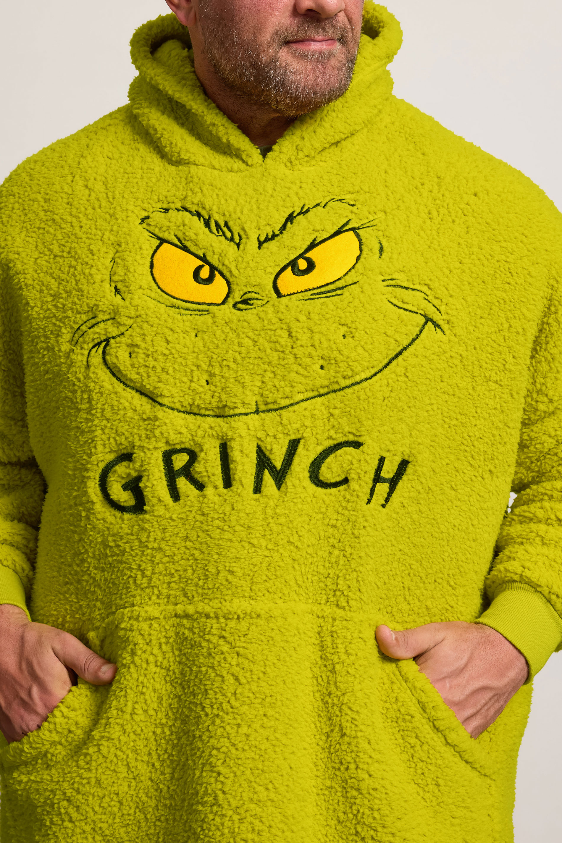 BadRhino Big & Tall Green Grinch Super Soft Blanket Hoodie | BadRhino 6