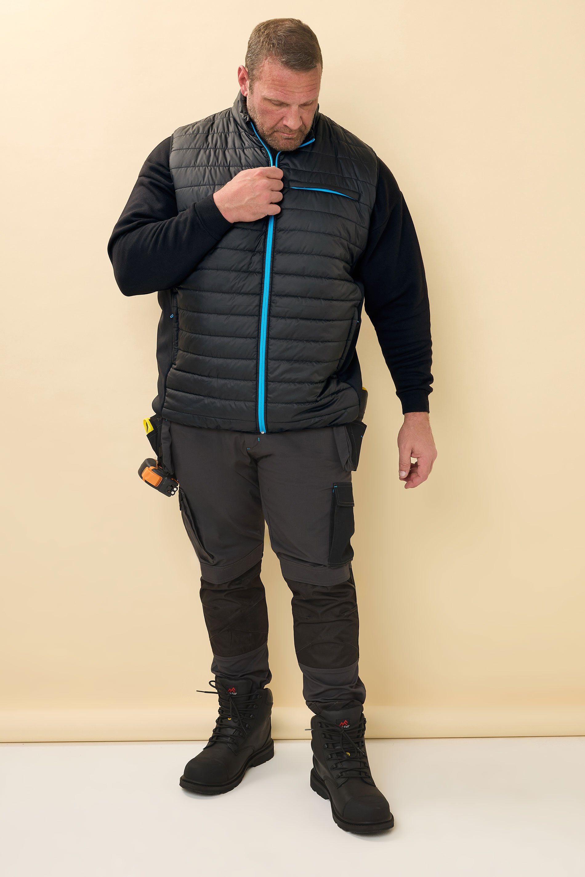 BadRhino Big & Tall Black Workwear Gilet | BadRhino 3