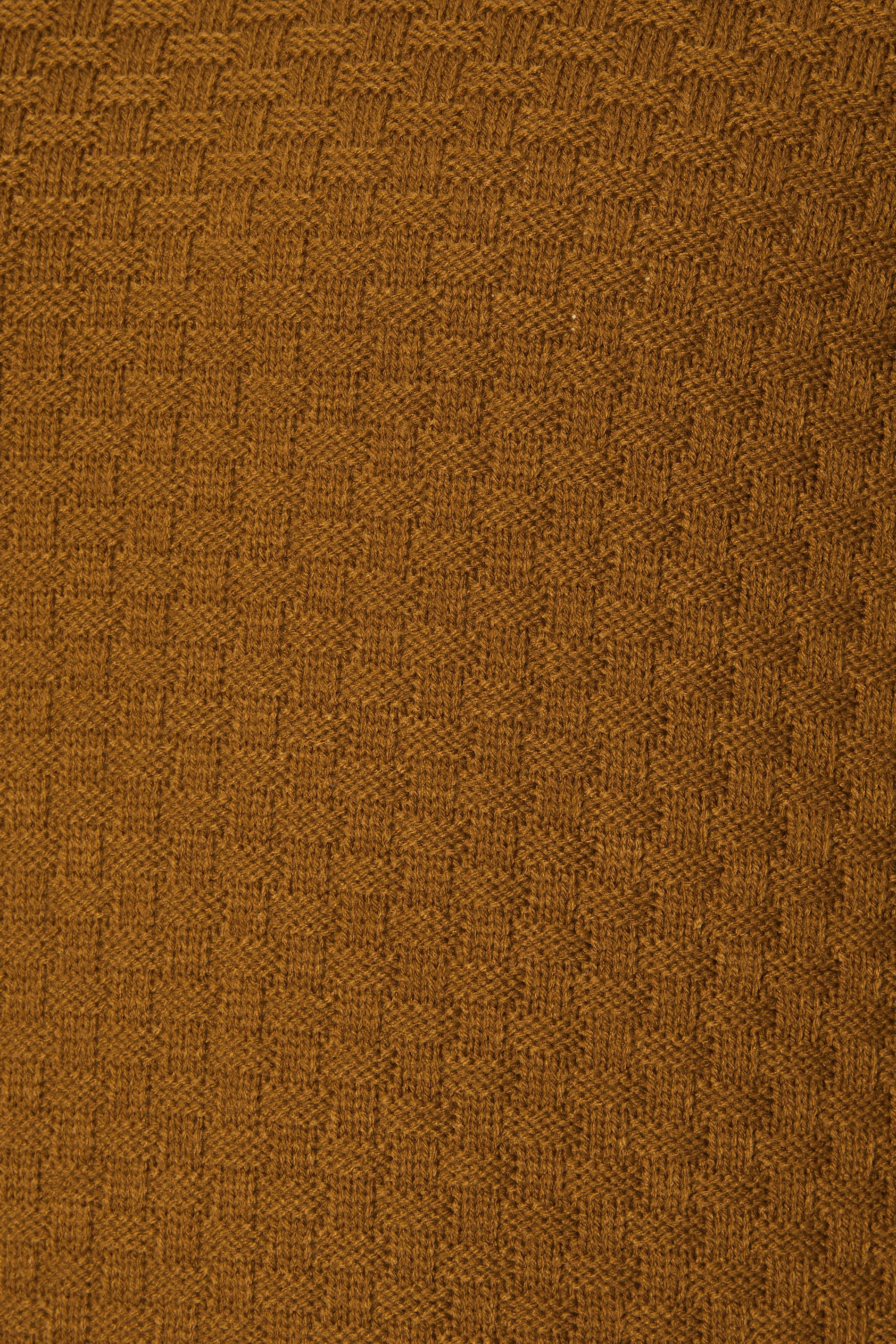 BadRhino Big & Tall Brown Textured Crew Neck Knitted Jumper | BadRhino 8