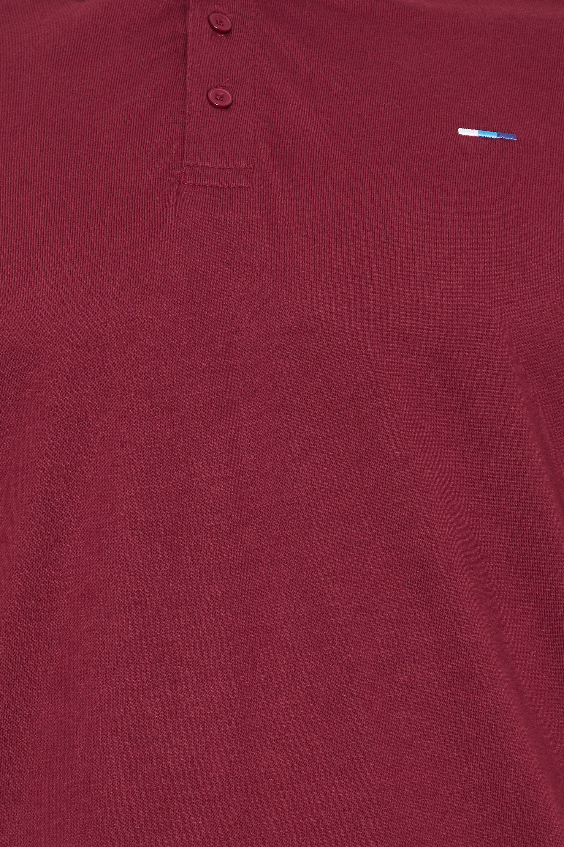 BadRhino Big & Tall Burgundy Red Stripe Detail Jacquard Collar Polo Shirt | BadRhino 3