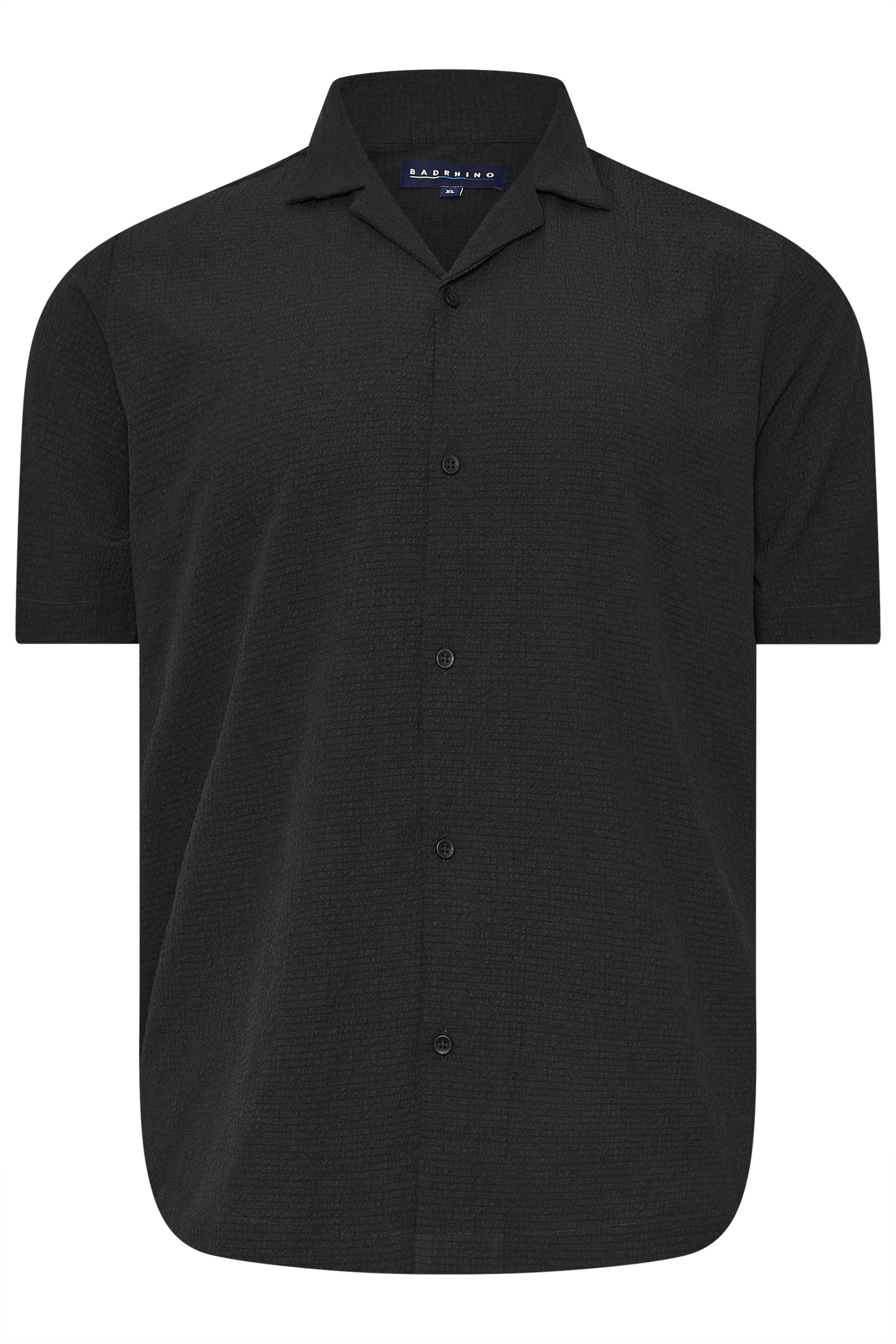 BadRhino Big & Tall Black Seersucker Shirt | BadRhino 7