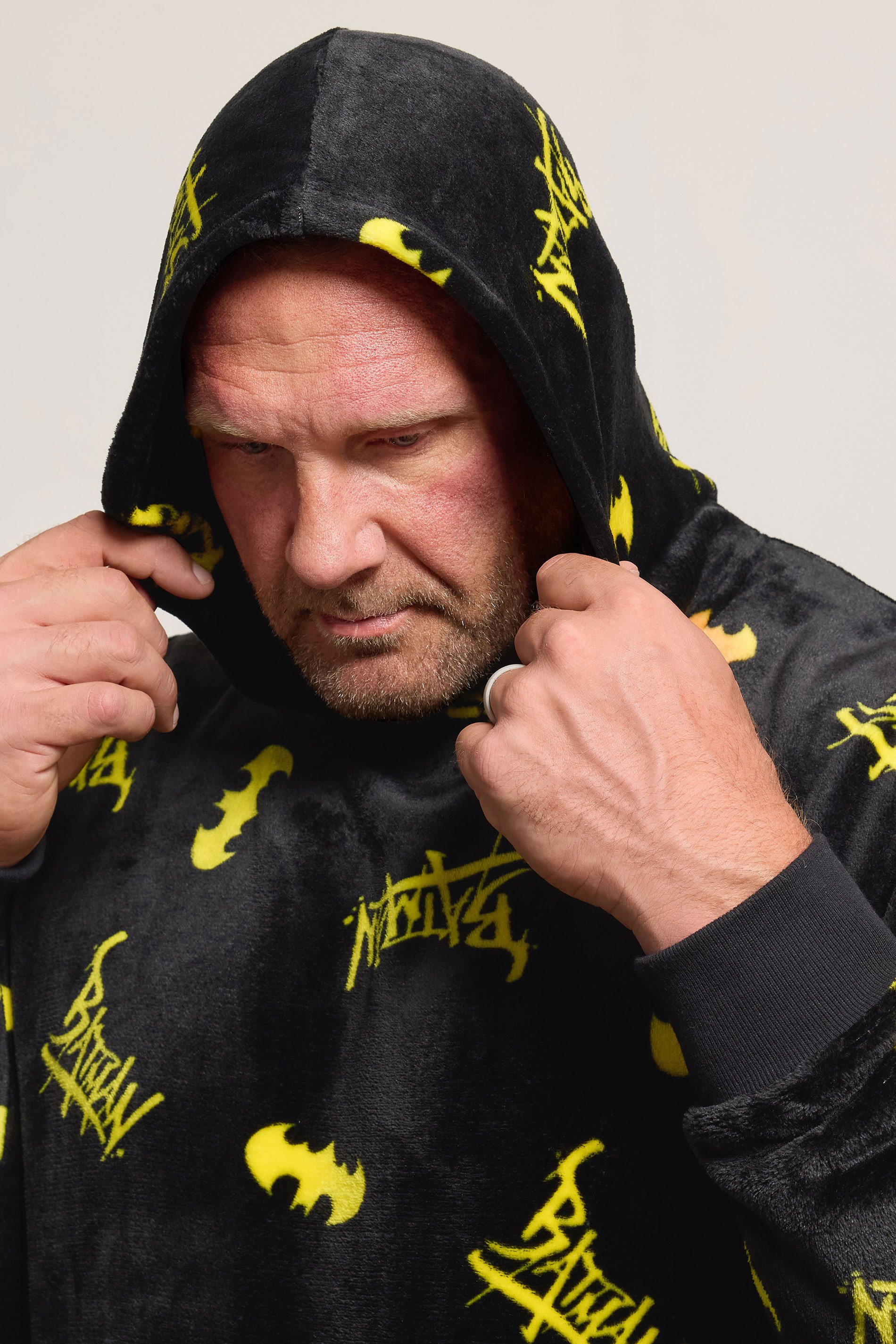 BadRhino Big & Tall Black Batman Blanket Hoodie | BadRhino 6