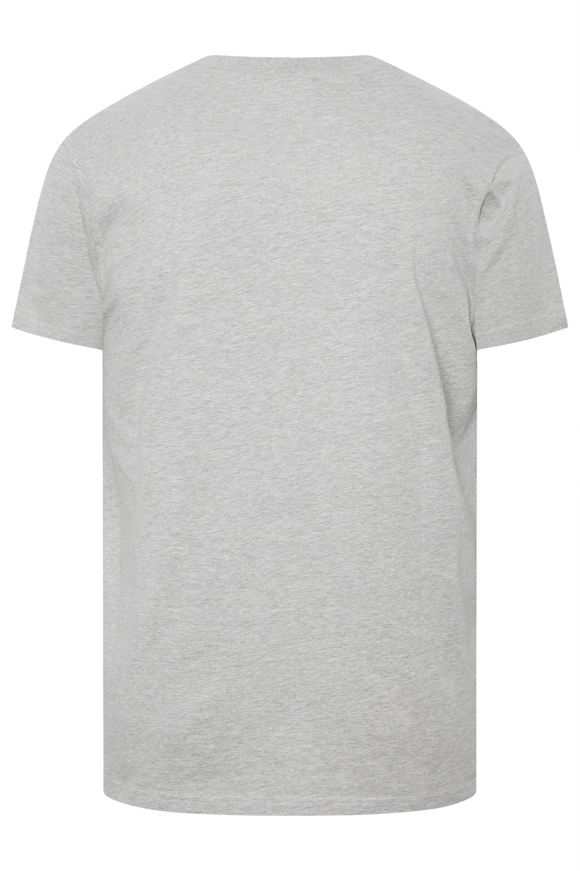 BadRhino Big & Tall Grey Extra Long Distressed Graphic T-Shirt | BadRhino 2