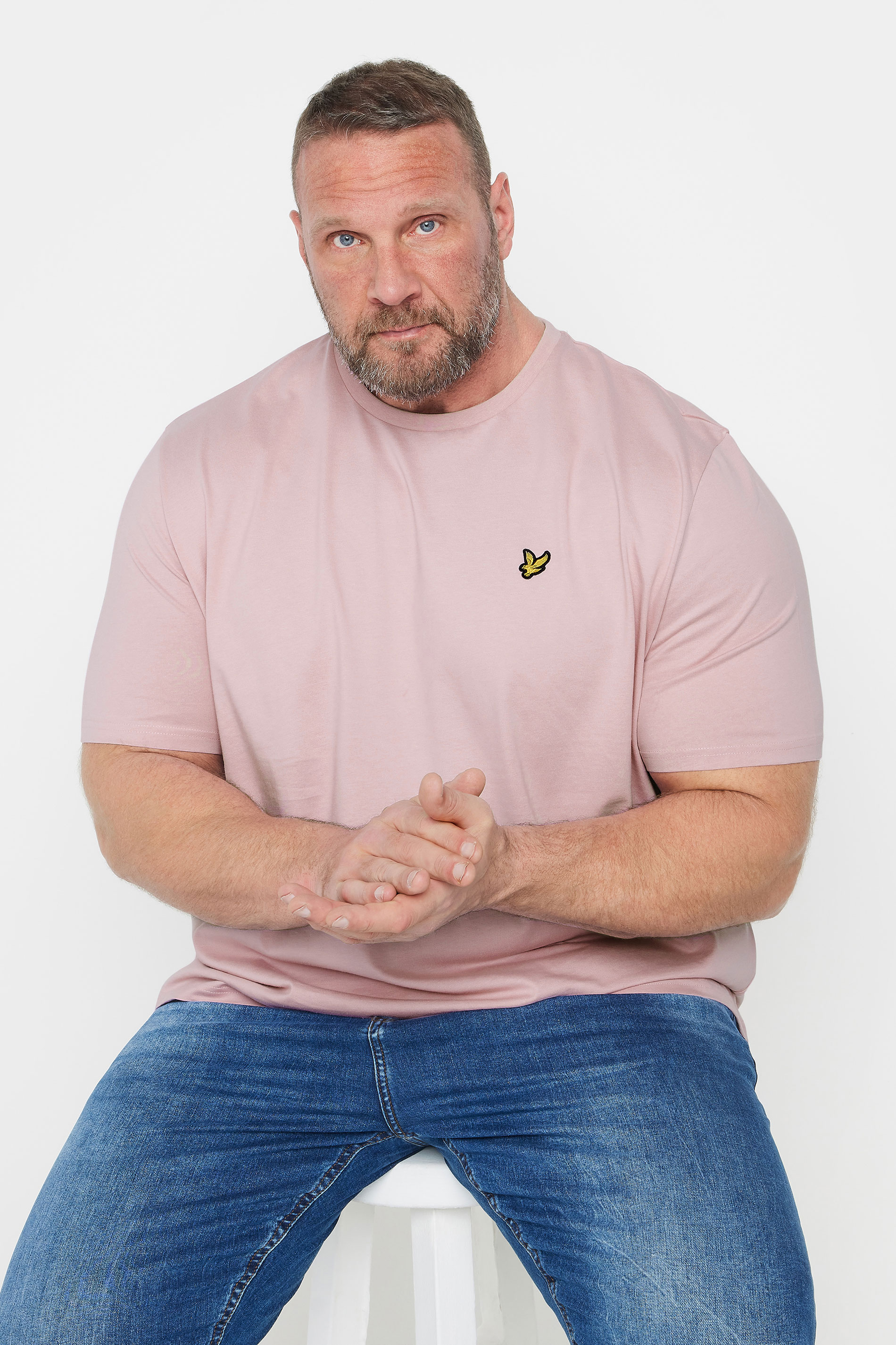 LYLE & SCOTT Big & Tall Pink Core T-Shirt | BadRhino 1
