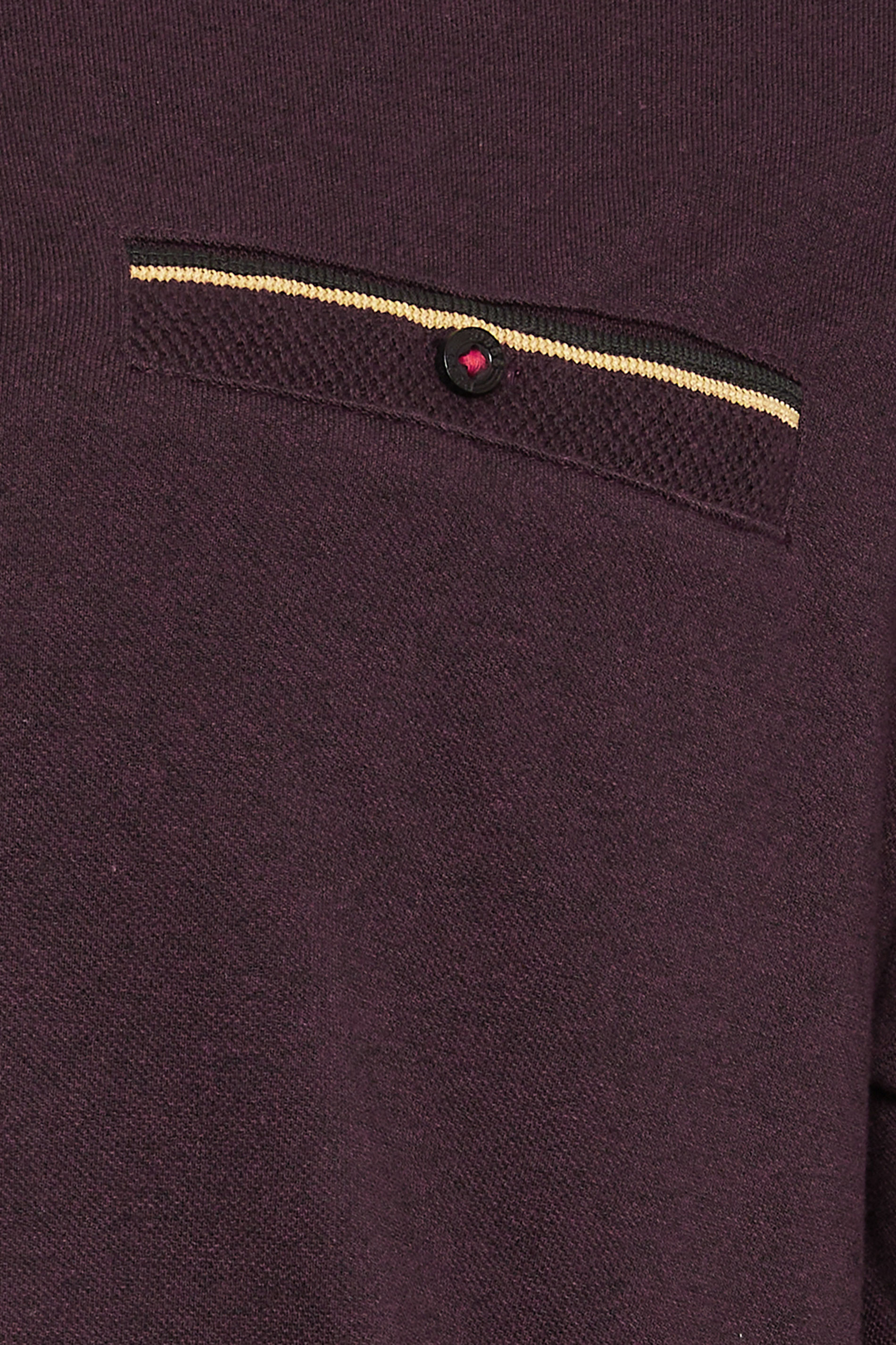 D555 Big & Tall Burgundy Red Jacquard Pique Polo Shirt | BadRhino 3