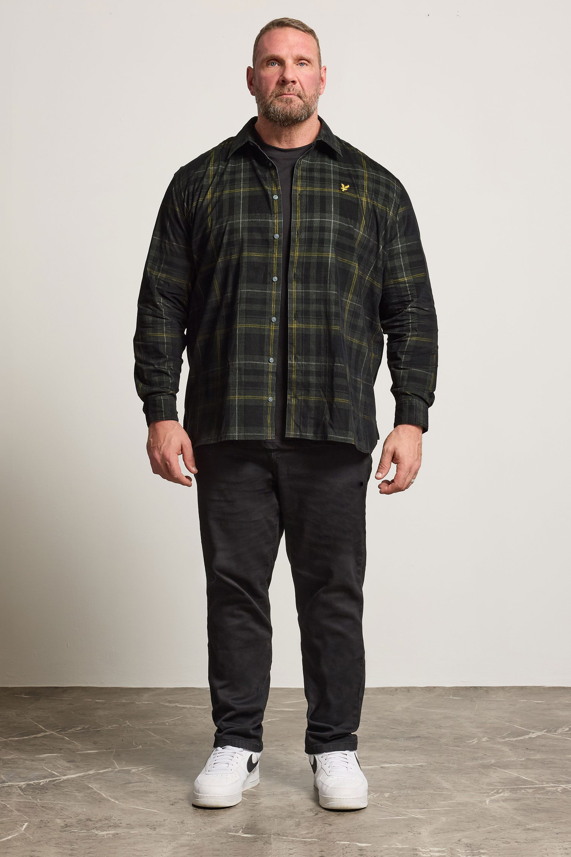 LYLE & SCOTT Big & Tall Black Check Shirt | BadRhino 2