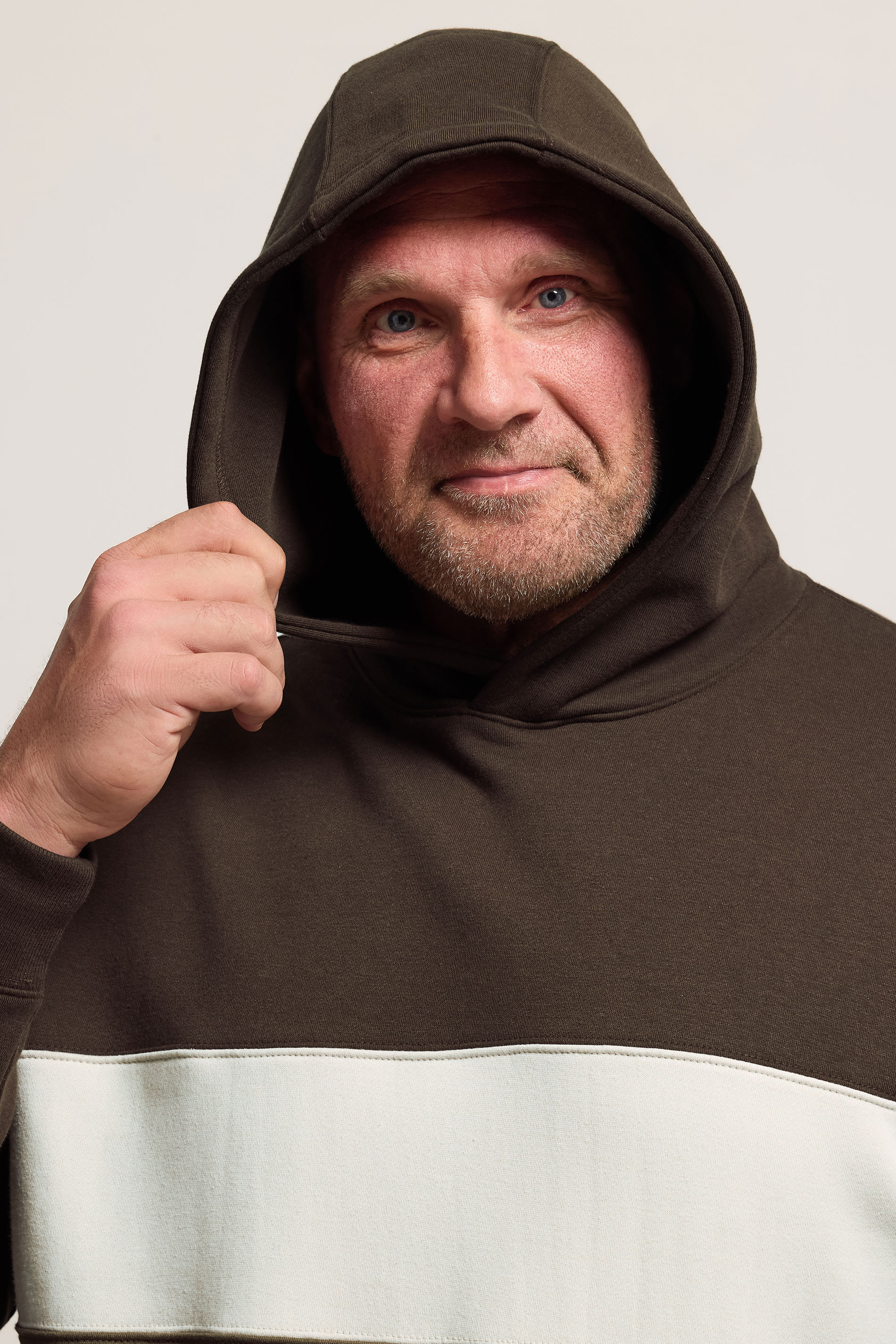 BadRhino Big & Tall Brown Cut & Sew Hoodie | BadRhino 5