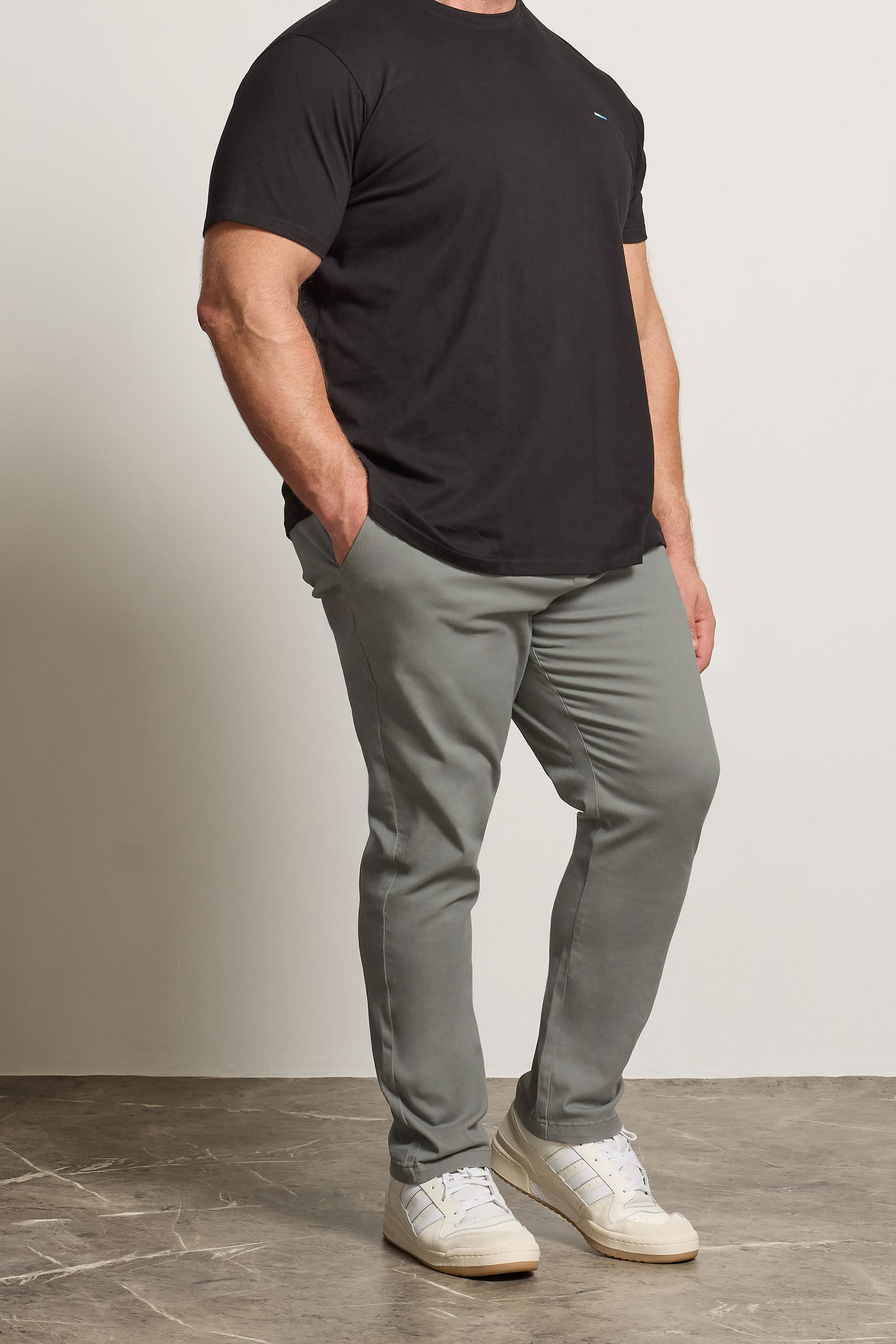 BadRhino Big & Tall Sage Green Stretch Chinos | BadRhino 3