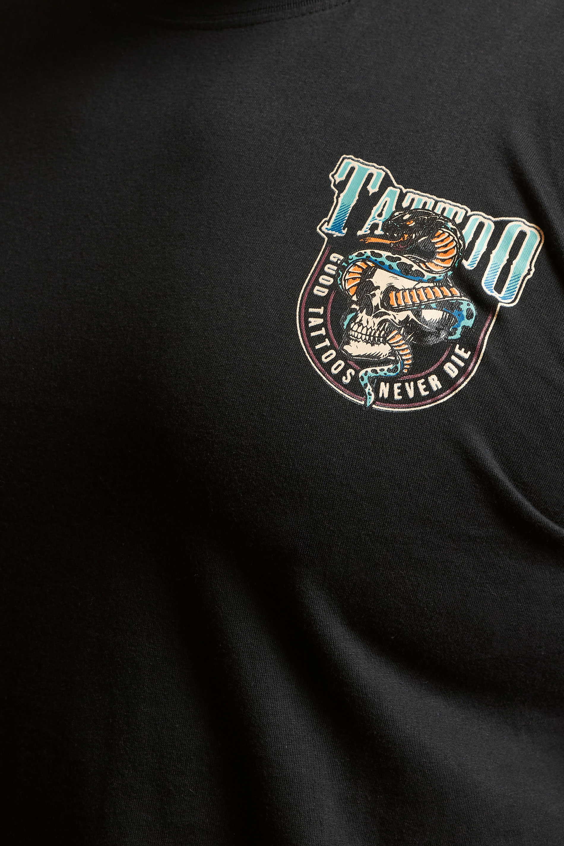 BadRhino Big & Tall Black 'Tattoo Fest' Graphic Print T-Shirt | BadRhino 4