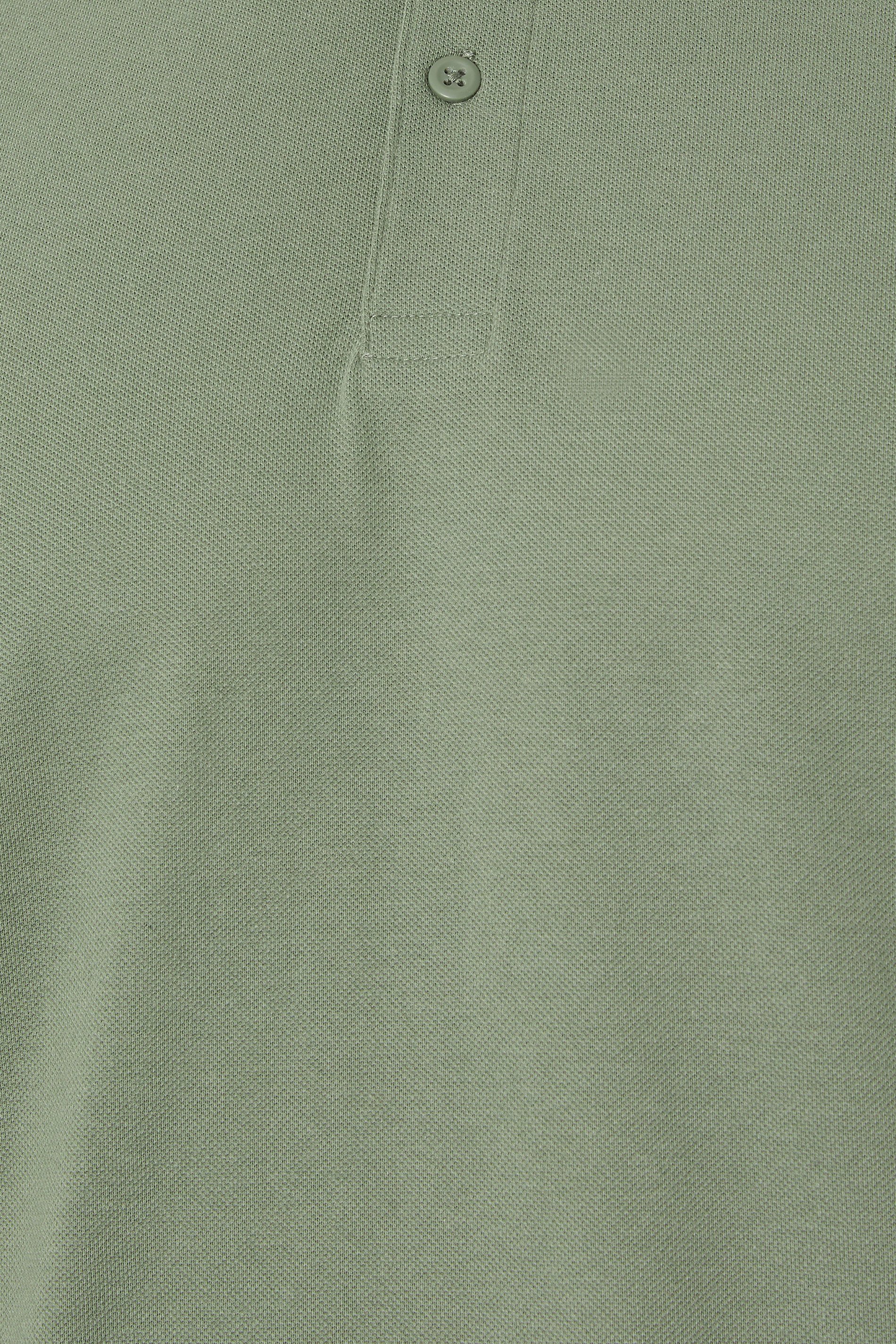 JACK & JONES Big & Tall 3 PACK Sage Green & Moonbeam White Polo shirts | BadRhino 6