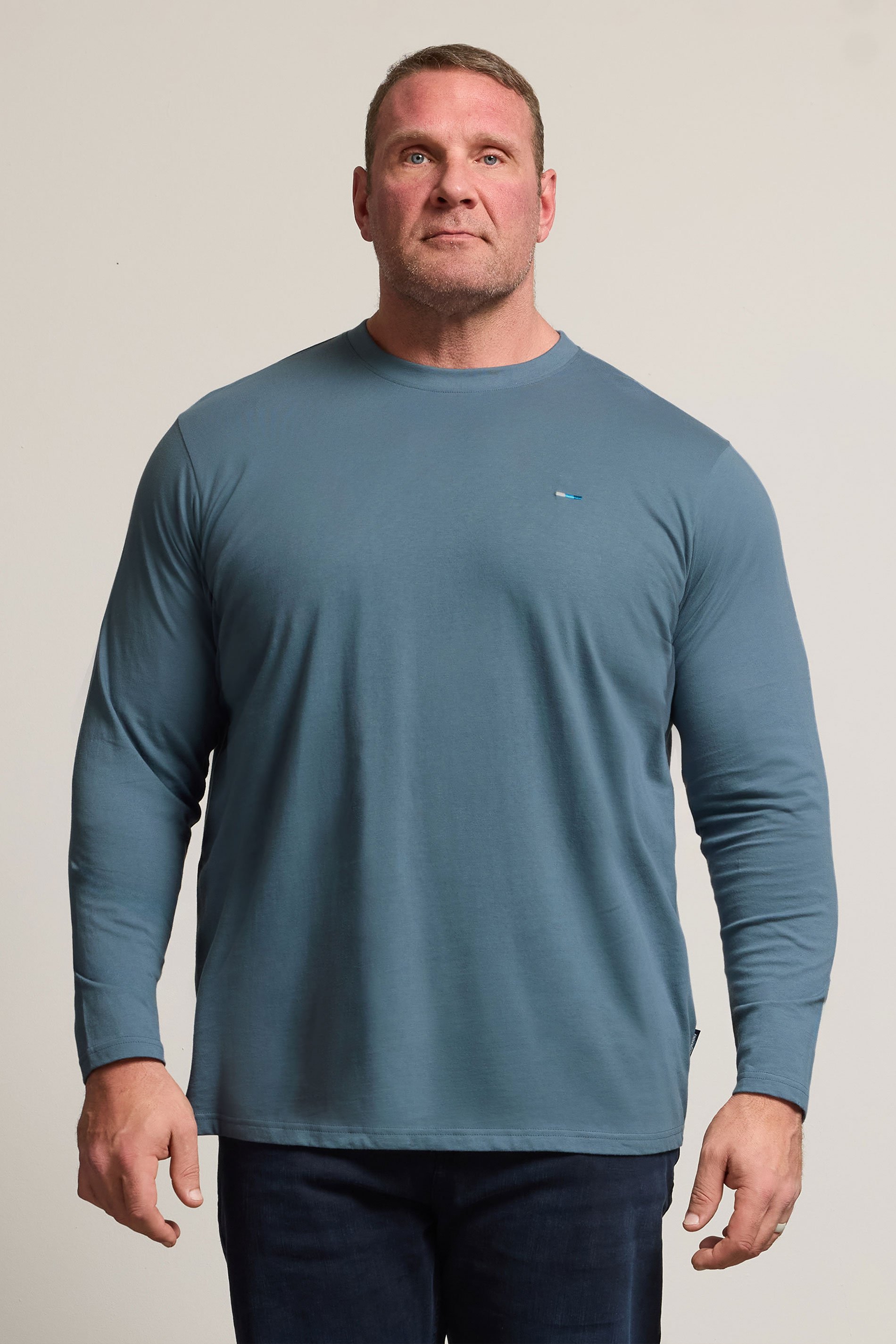BadRhino Big & Tall Petrol Blue Core Long Sleeve T-Shirt | BadRhino 1