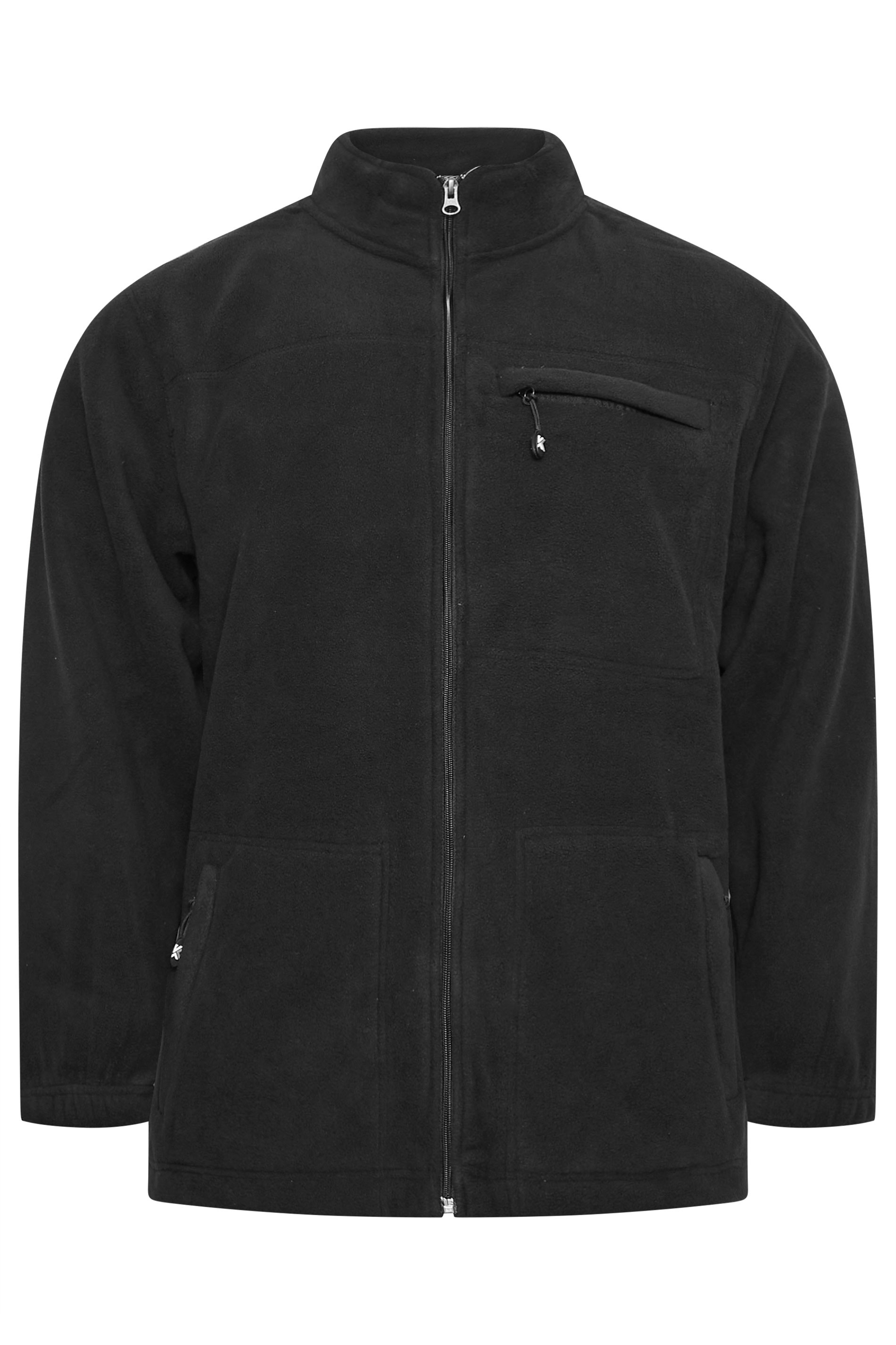KAM Big & Tall Black Fleece Jacket | BadRhino 3