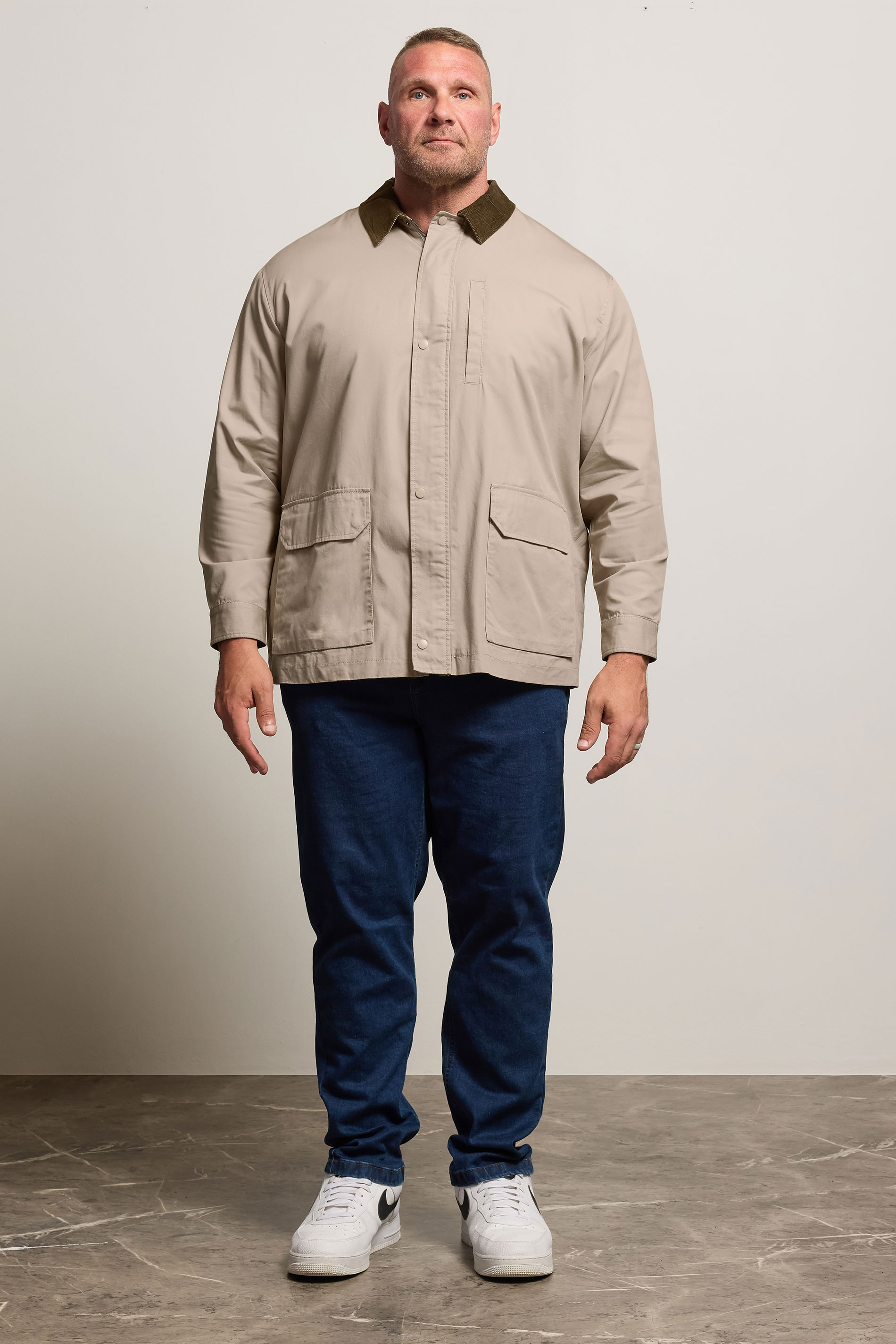 BadRhino Big & Tall Natural Brown Checked Lined Worker Jacket | BadRhino 6