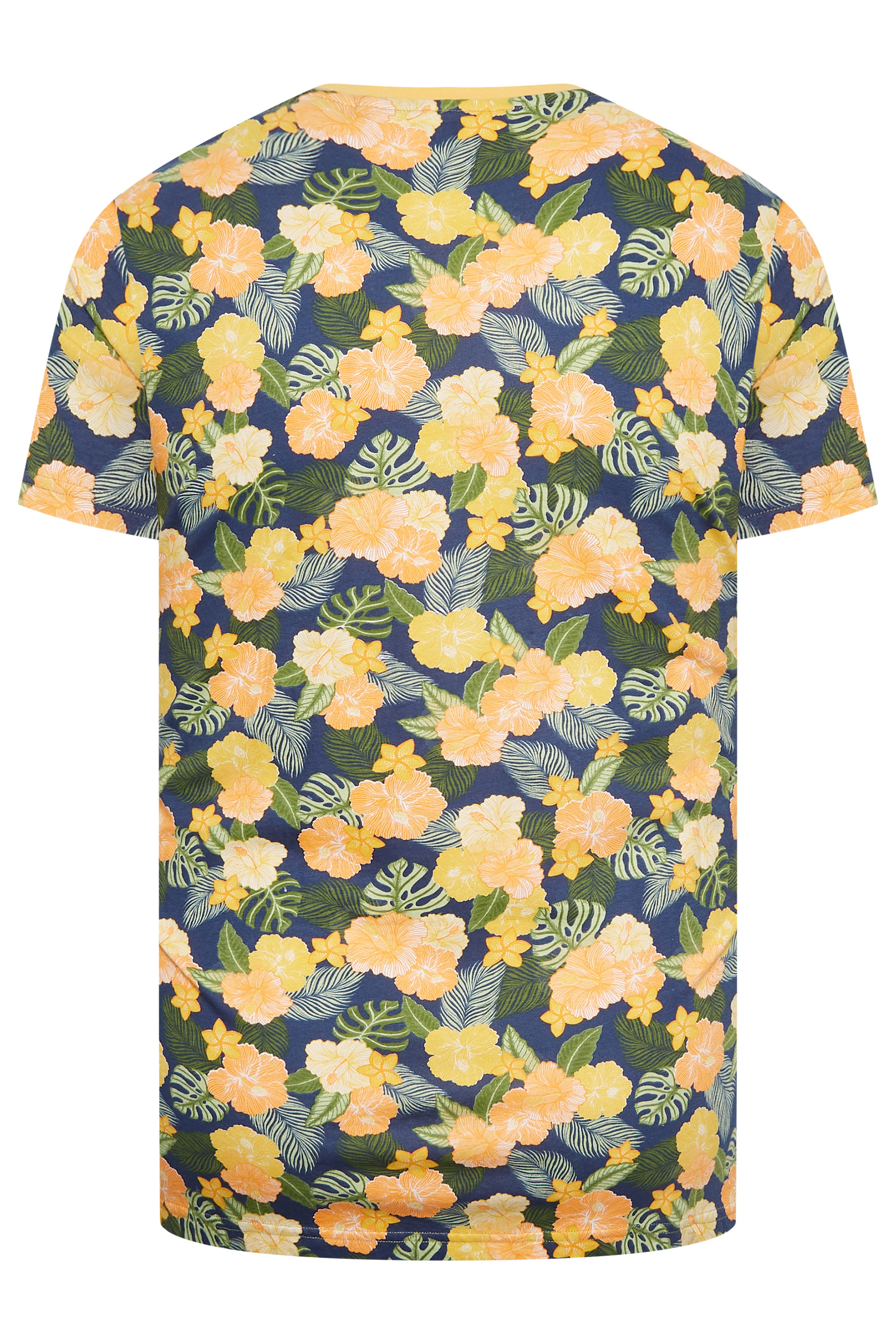 BadRhino Big & Tall Yellow Hawaiian T-shirt | BadRhino