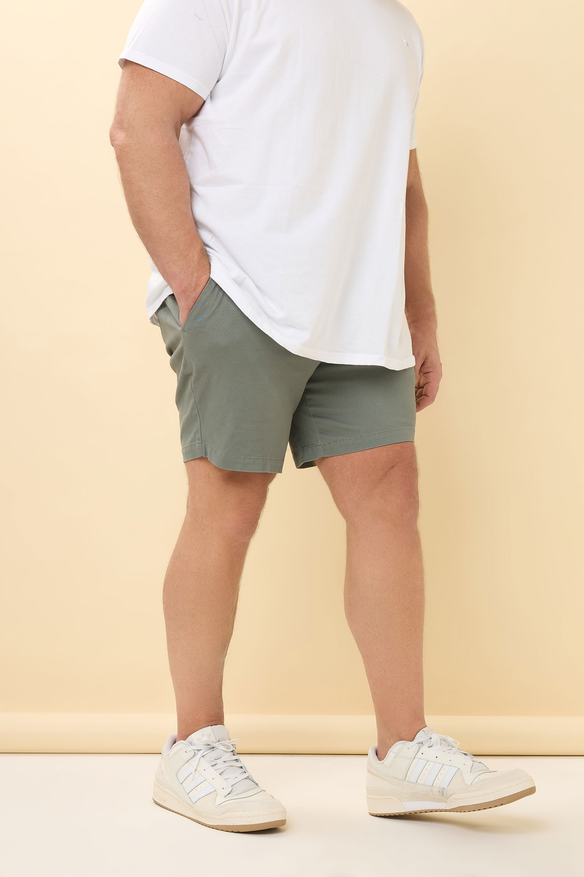 BadRhino Big & Tall Sage Green Chino Shorts | BadRhino 5