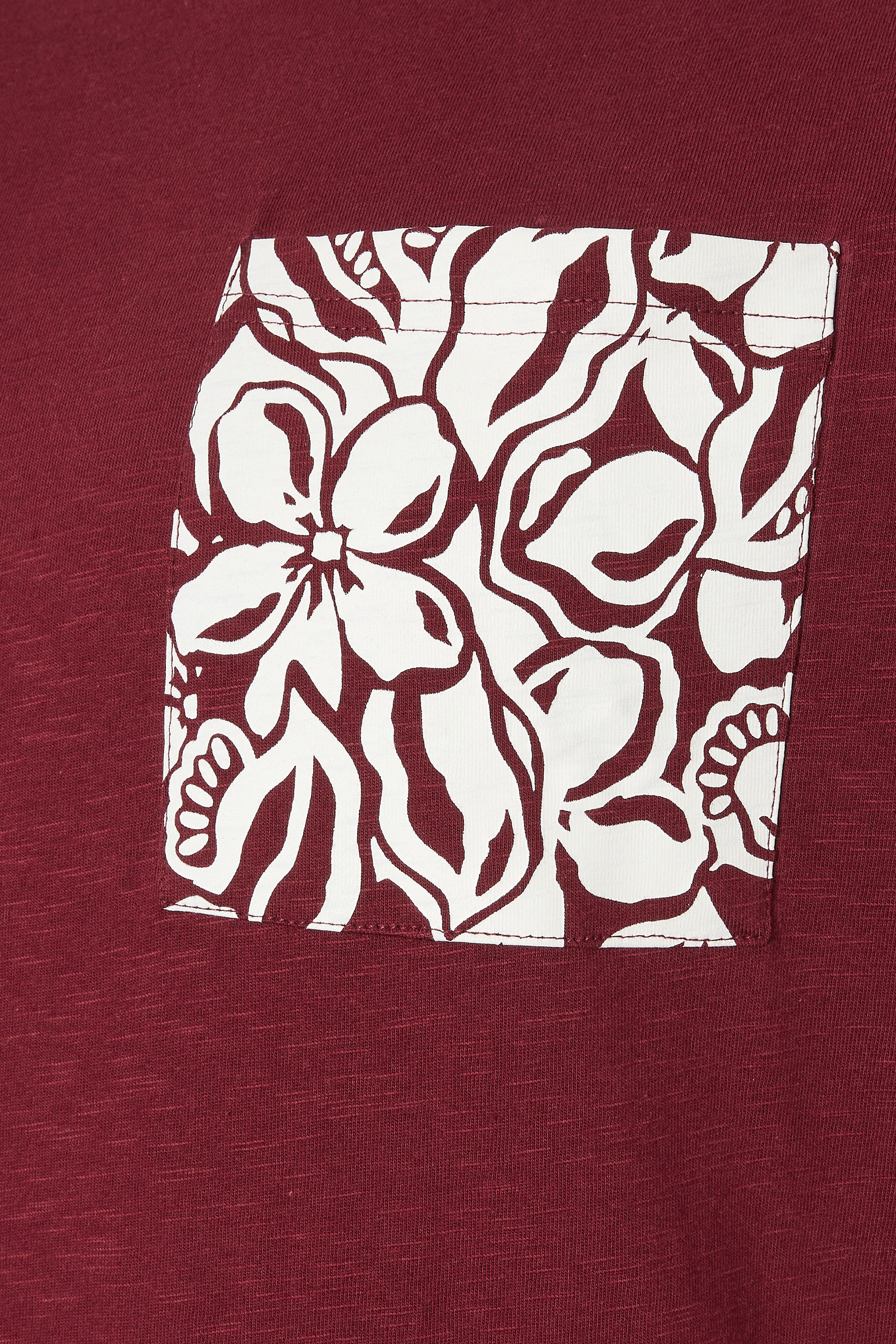 BadRhino Big & Tall Red Flower Pocket T-Shirt | BadRhino 7