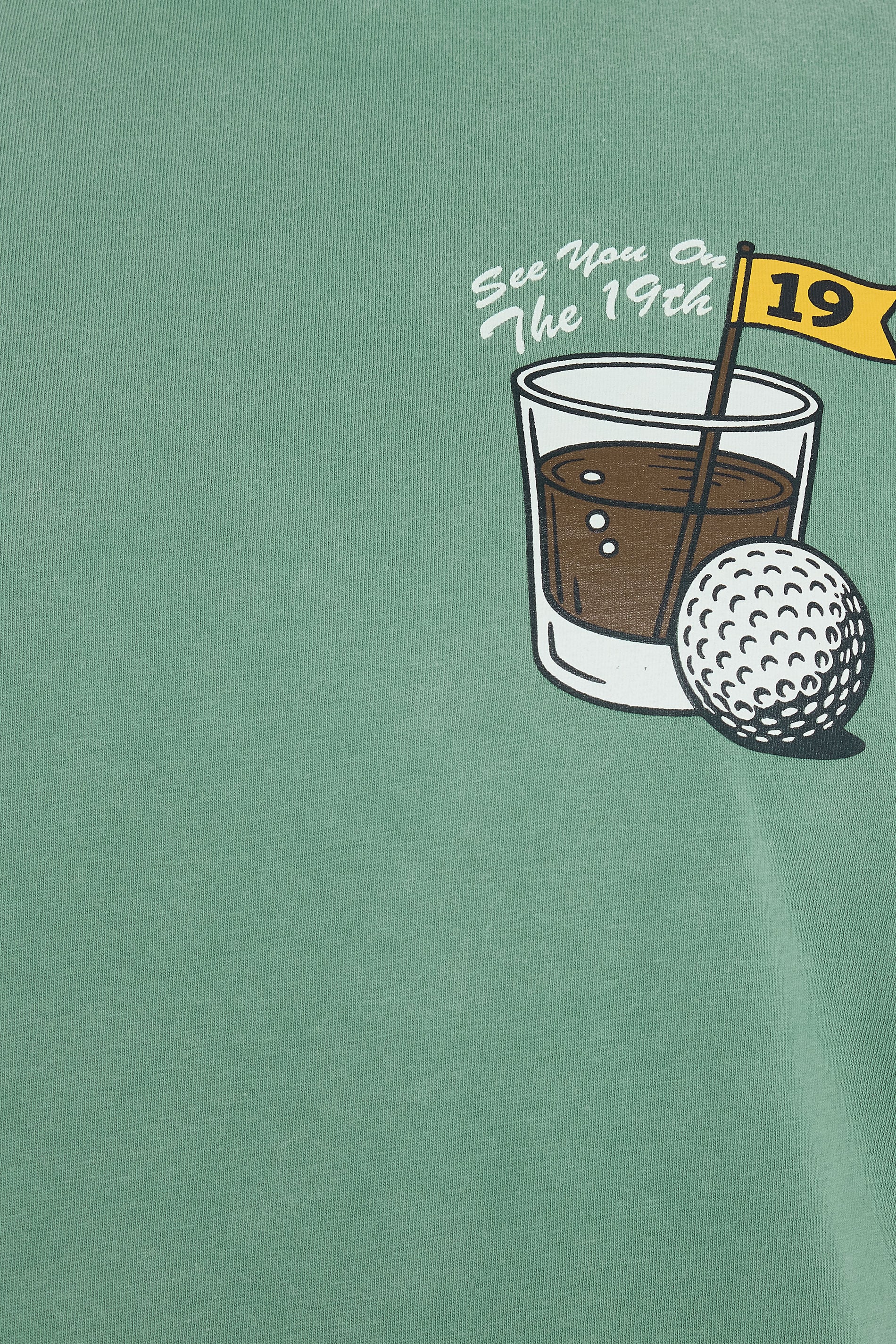 BadRhino Big & Tall Green Pigment Dye Golf Graphic T-Shirt | BadRhino 8