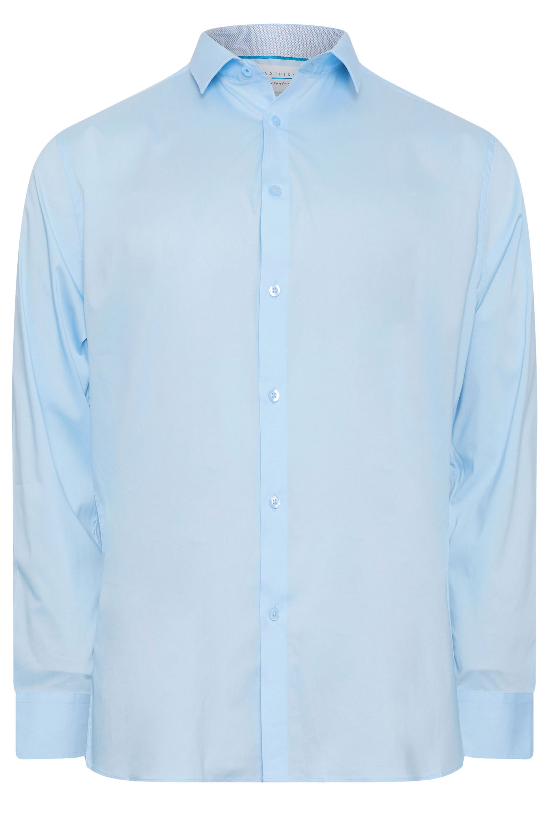 BadRhino Tailoring Big & Tall Light Blue Premium Stretch Long Sleeve Formal Shirt | BadRhino 3