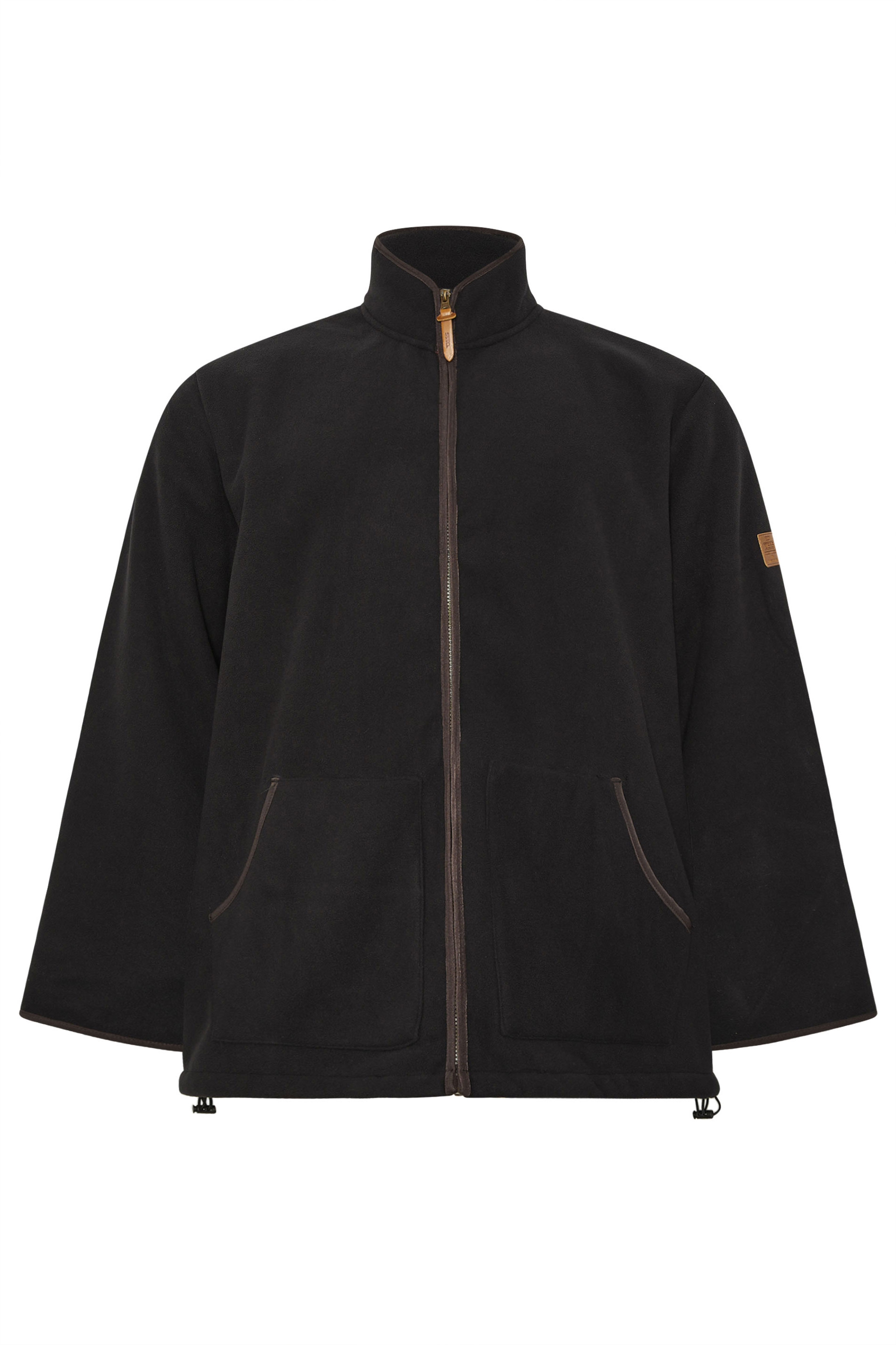 D555 Big & Tall Black Zip Through Fleece Jacket | BadRhino 3