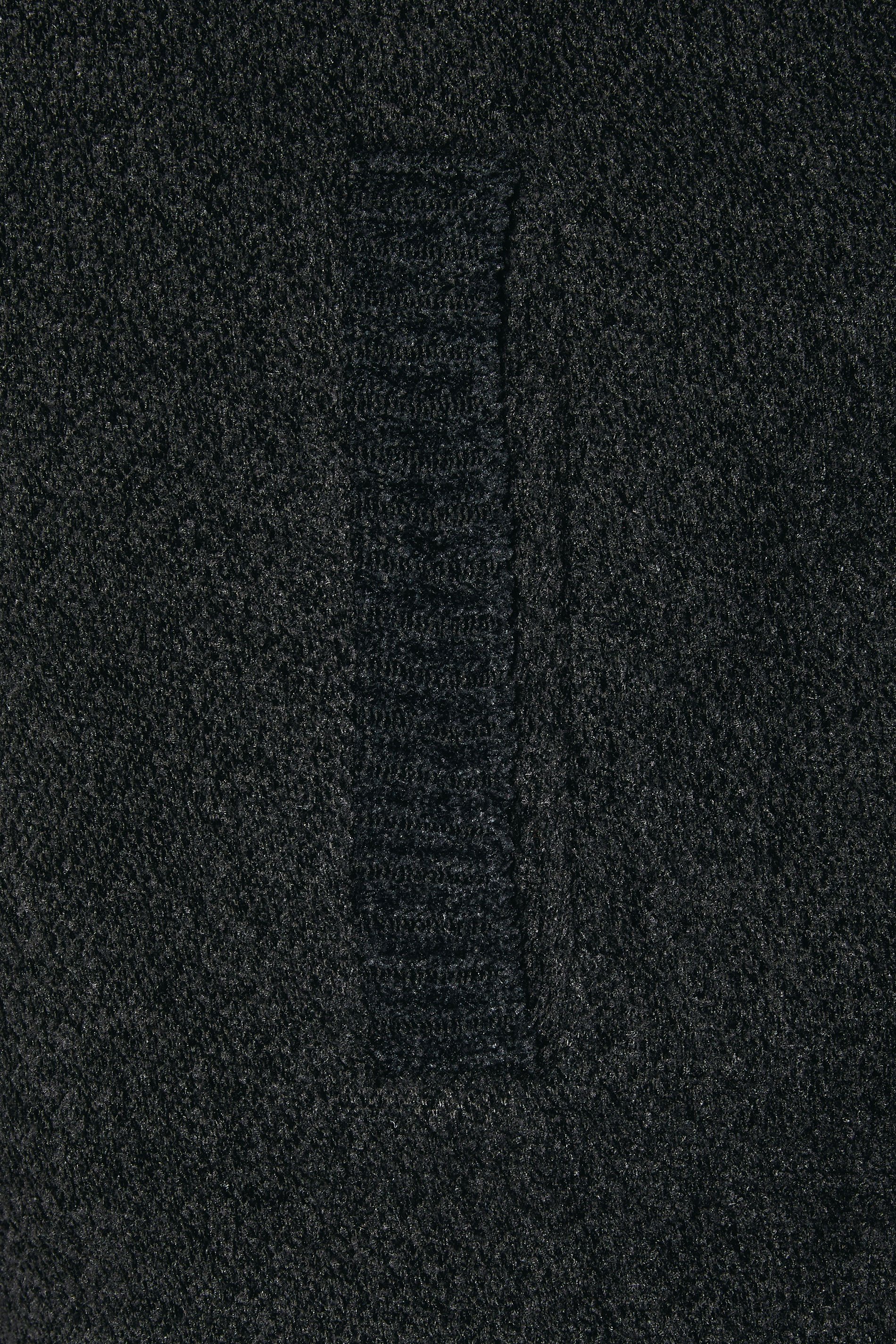 D555 Big & Tall Black Chenille Zip Through Knit Jumper | BadRhino 5
