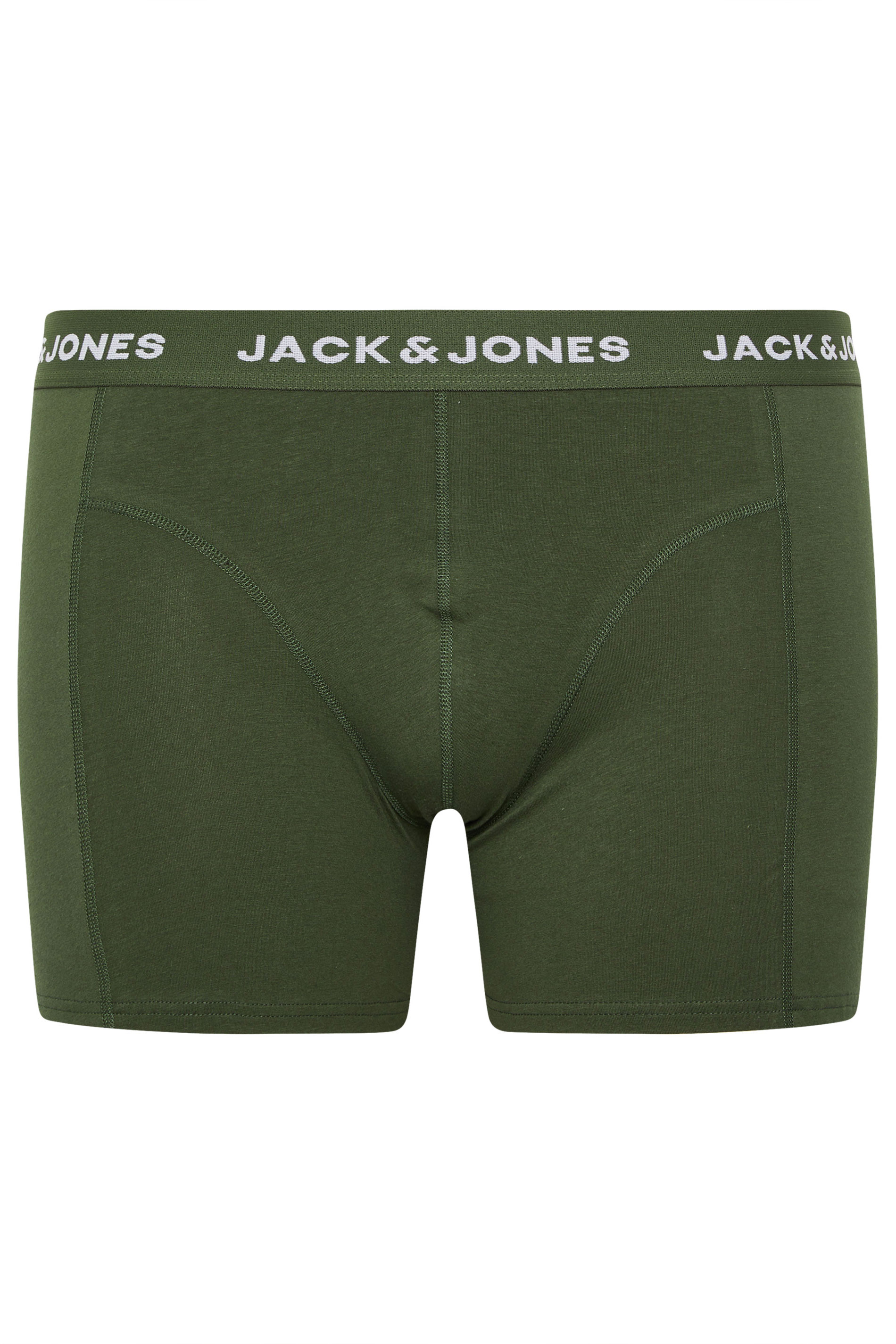 JACK & JONES Big & Tall 5 PACK Green/Blue/Black/Navy/Purple Boxers | BadRhino 5