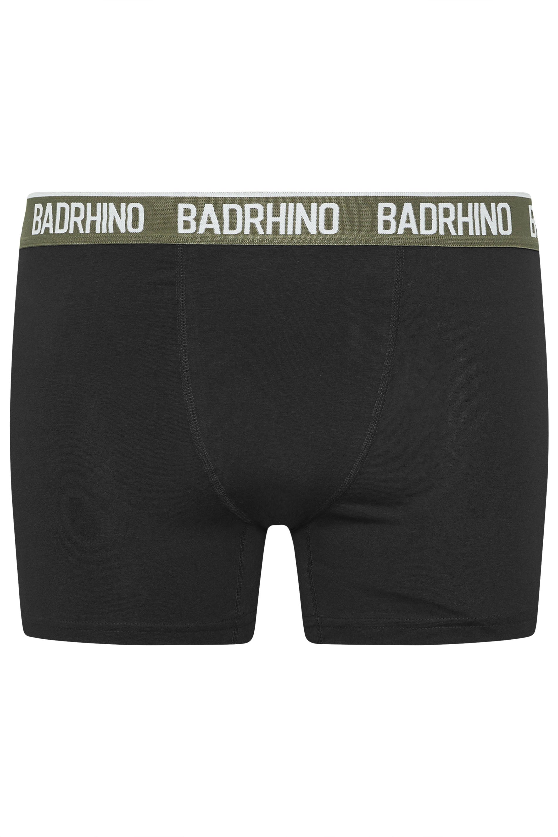 BadRhino Big & Tall 5 PACK Black Waistband Boxers | BadRhino 5
